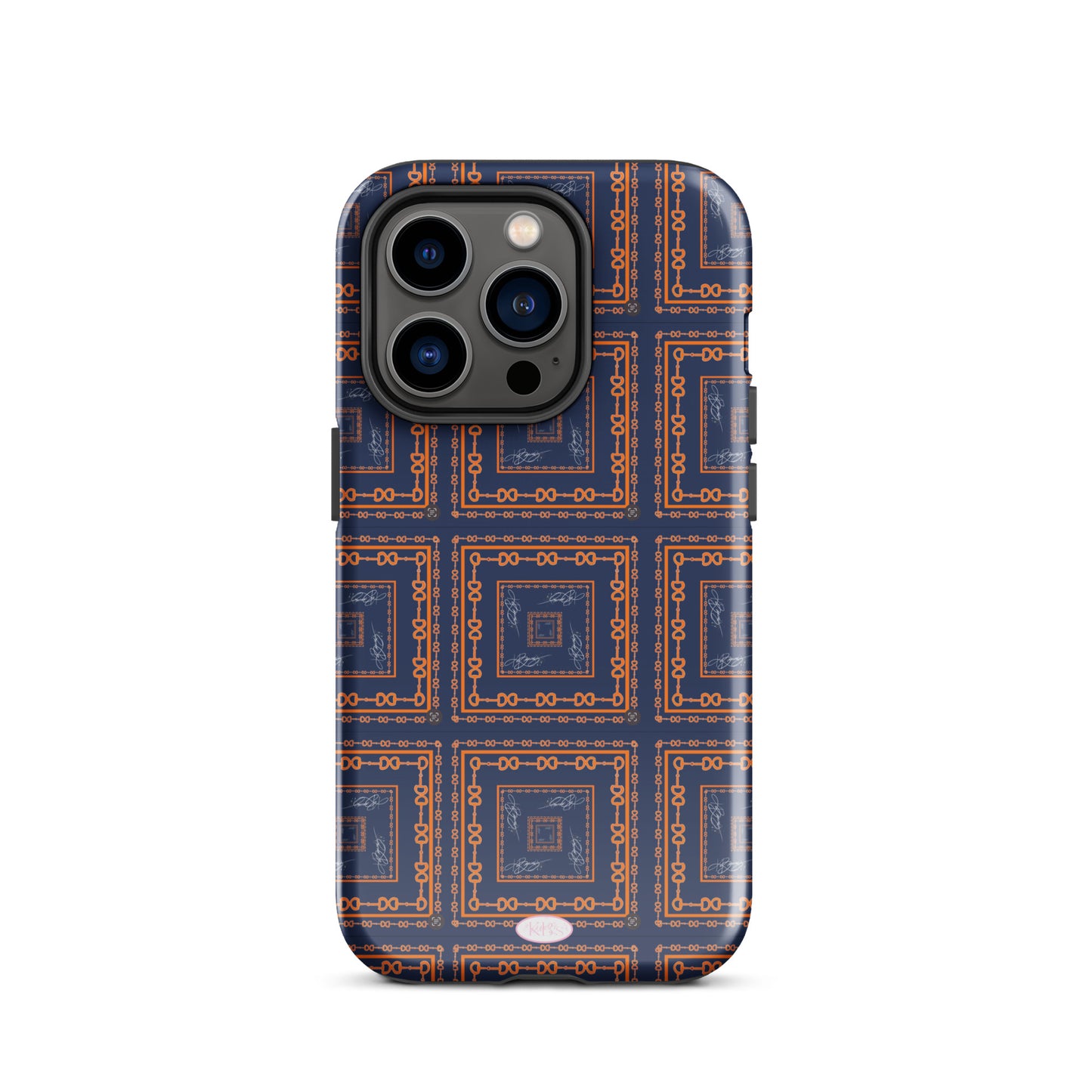 Navy & Orange Horsebit Tough Case