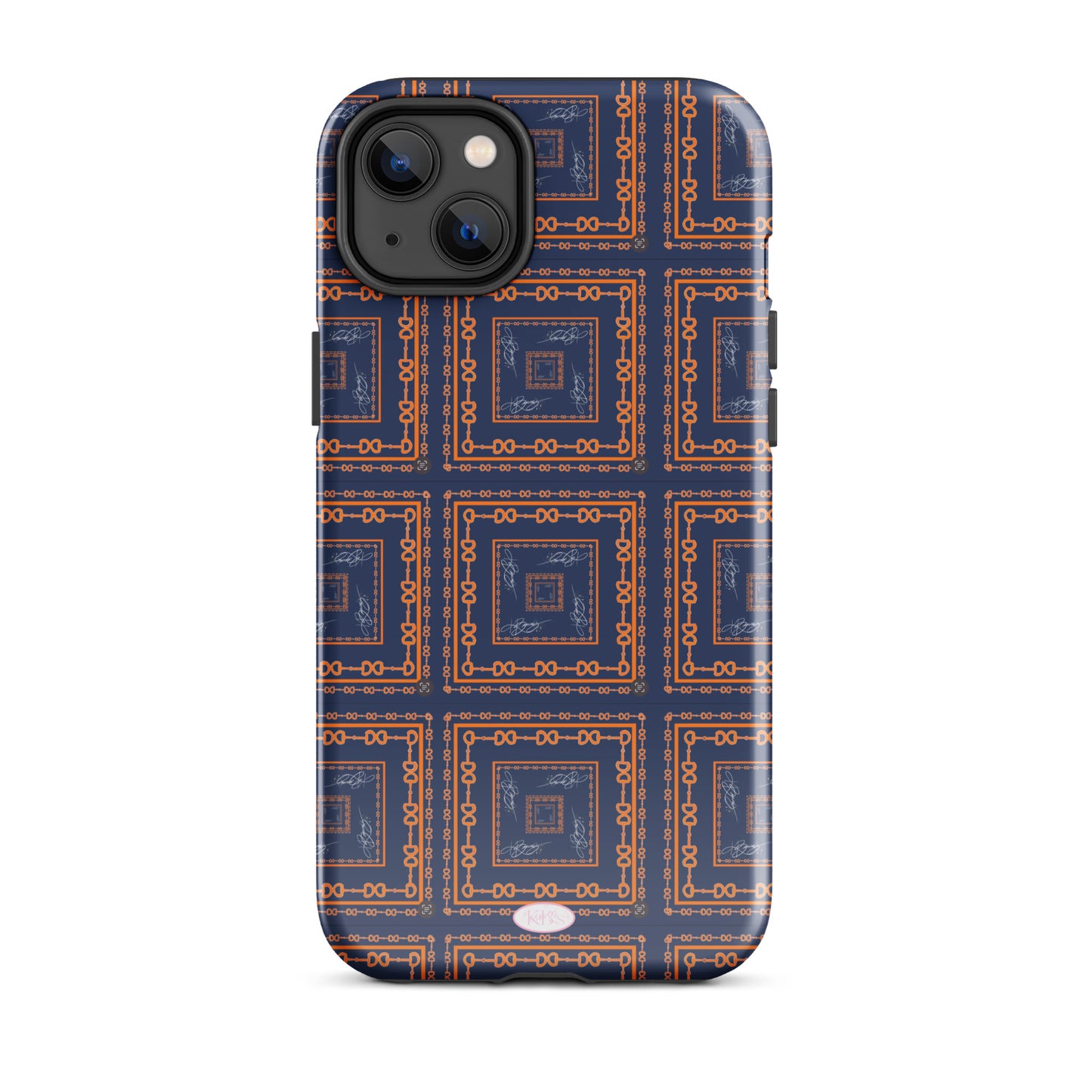Navy & Orange Horsebit Tough Case