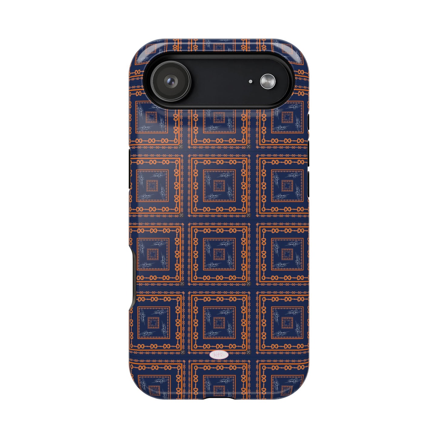 Navy & Orange Horsebit MagSafe Case