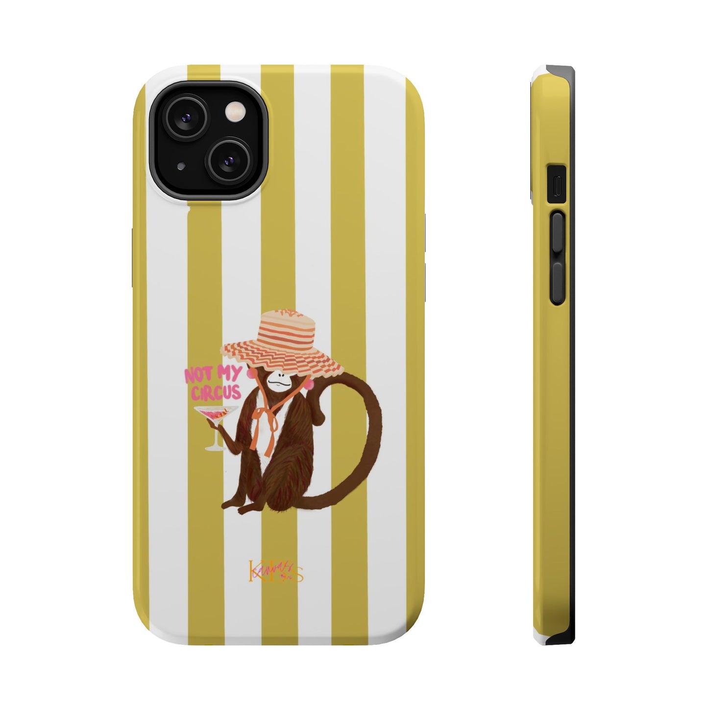 Not My Circus Mag Safe Case - Green Stripe