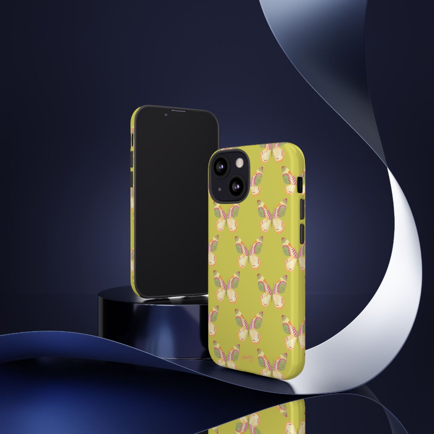 Flutter Pattern Tough Case - Green