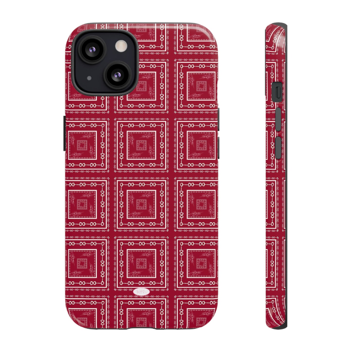 Maroon & White Horsebit Tough Case