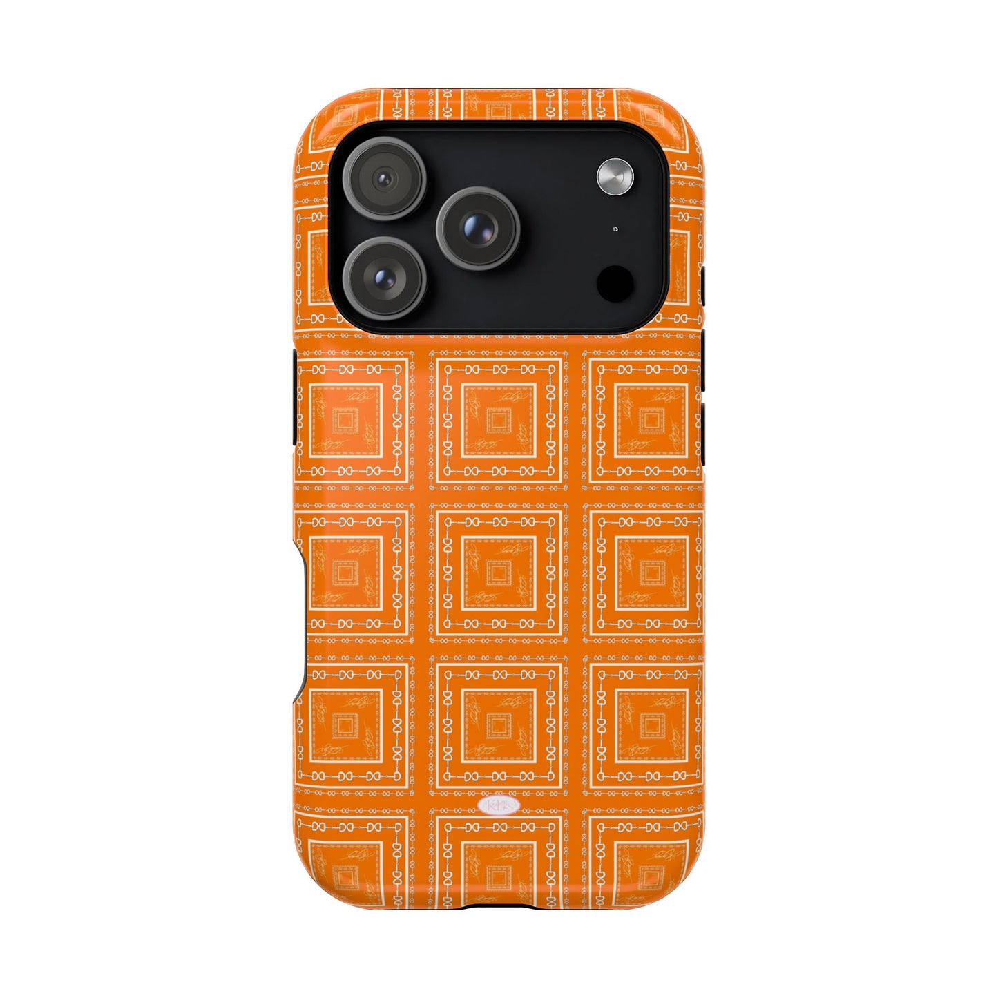 Orange & White Horsebit MagSafe Case