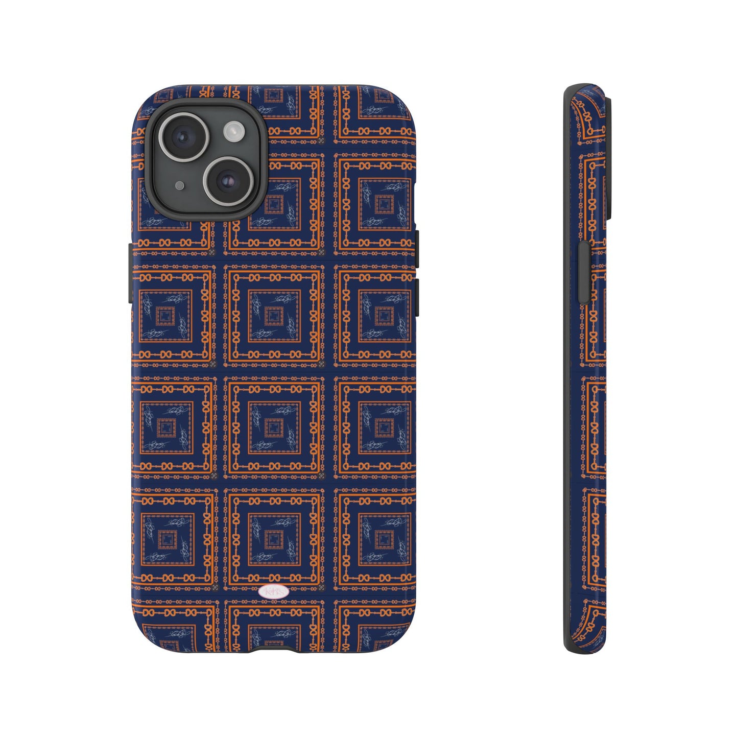 Navy & Orange Horsebit Tough Case