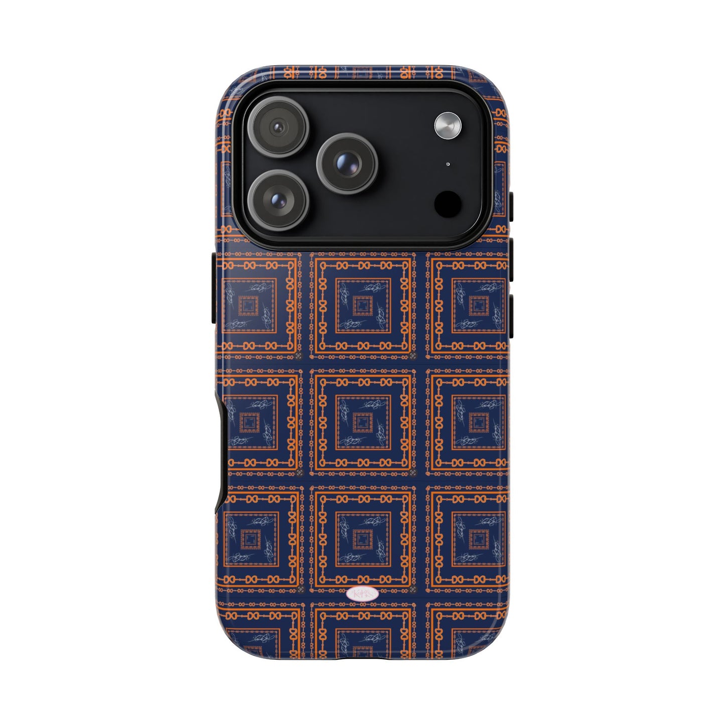 Navy & Orange Horsebit Tough Case