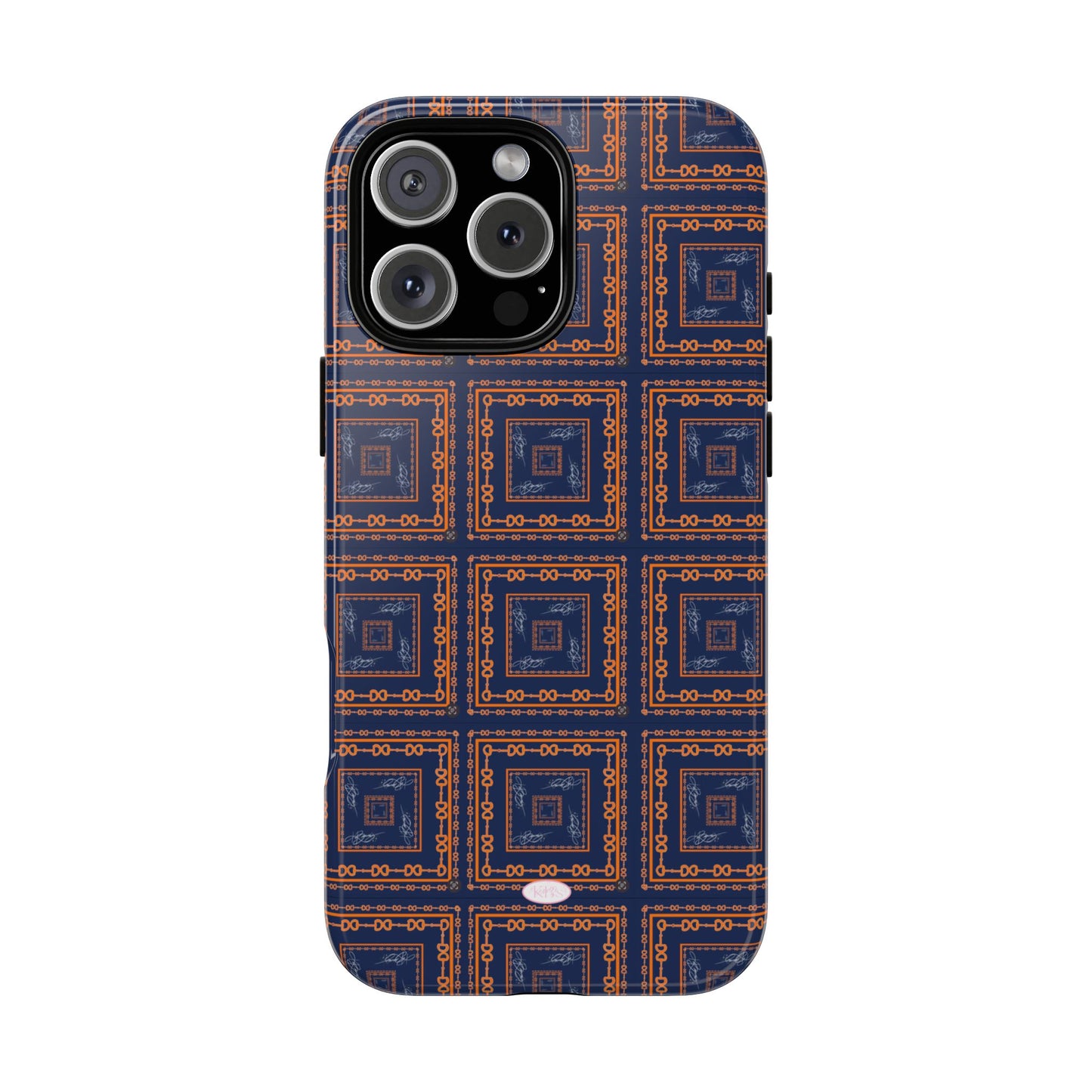 Navy & Orange Horsebit Tough Case