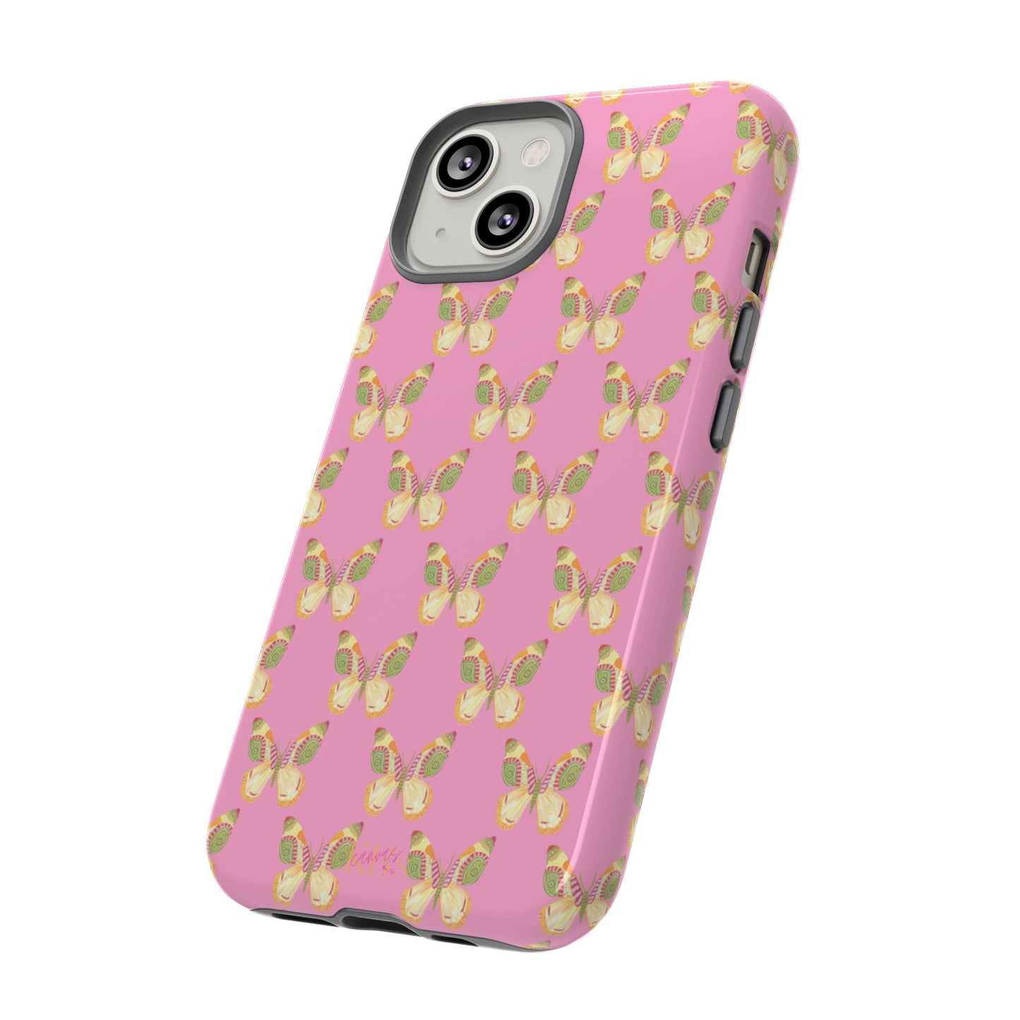 Flutter Pattern Tough Case - Pink