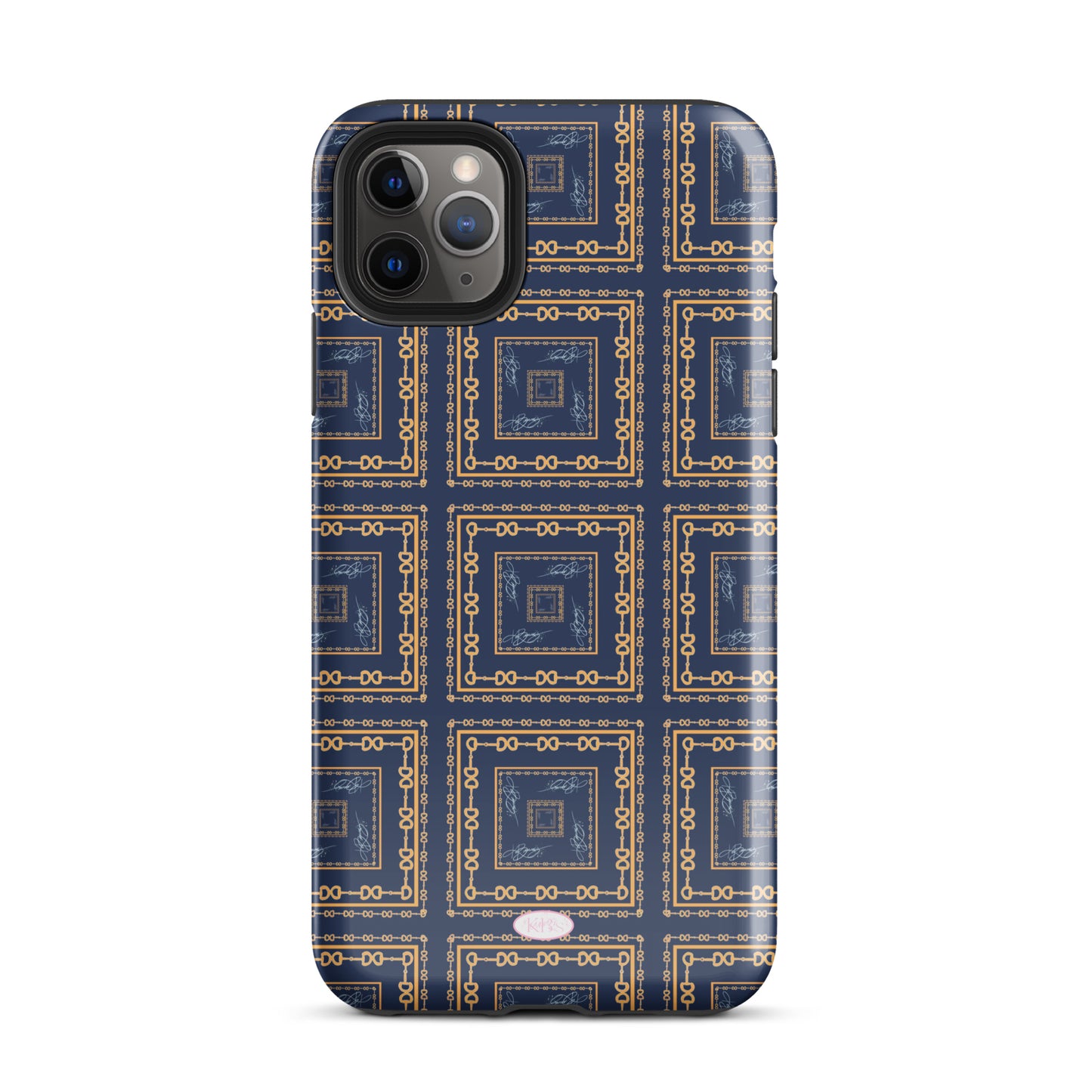 Navy & Gold Horsebit Tough Case