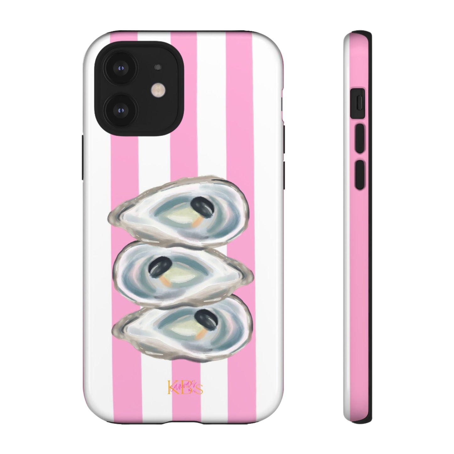 Striped Oyster Tough Case - Pink