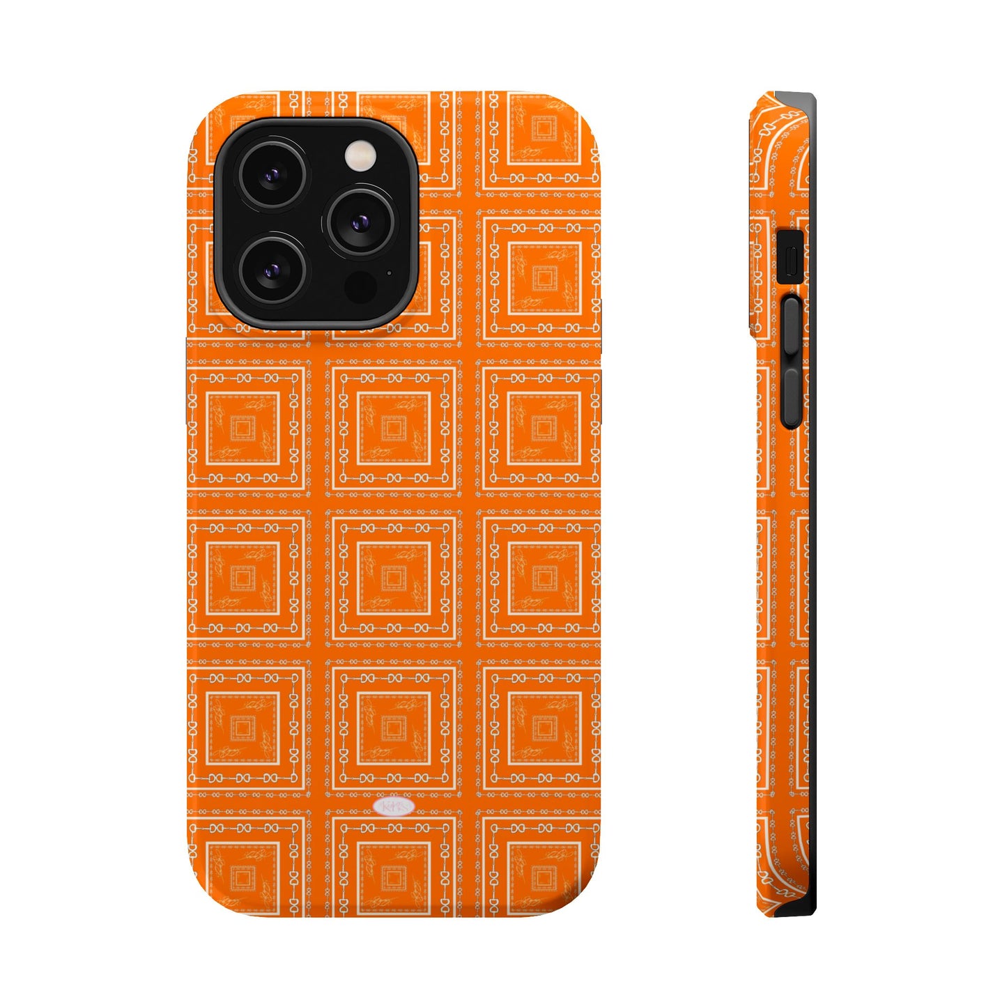 Orange & White Horsebit MagSafe Case