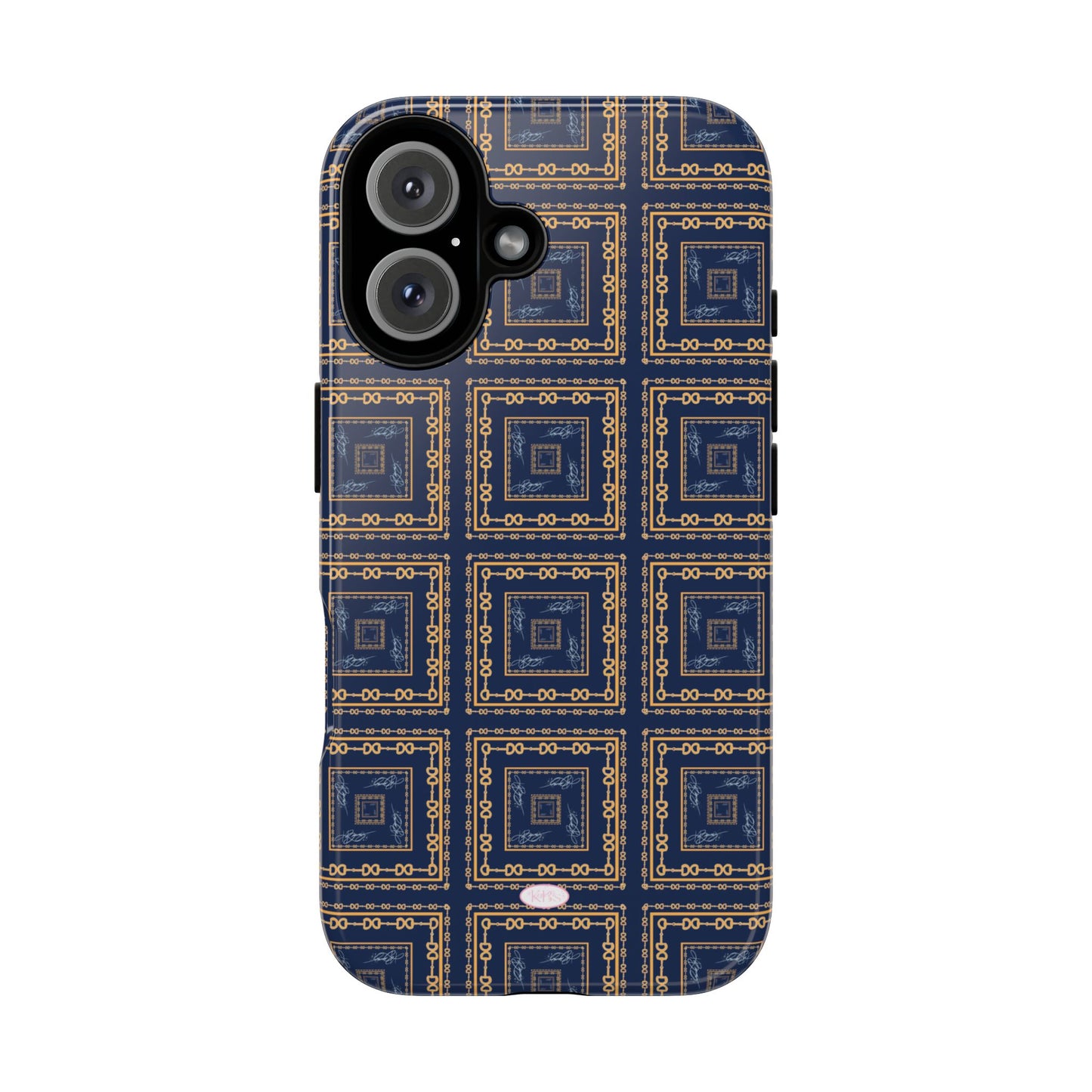 Navy & Gold Horsebit Tough Case