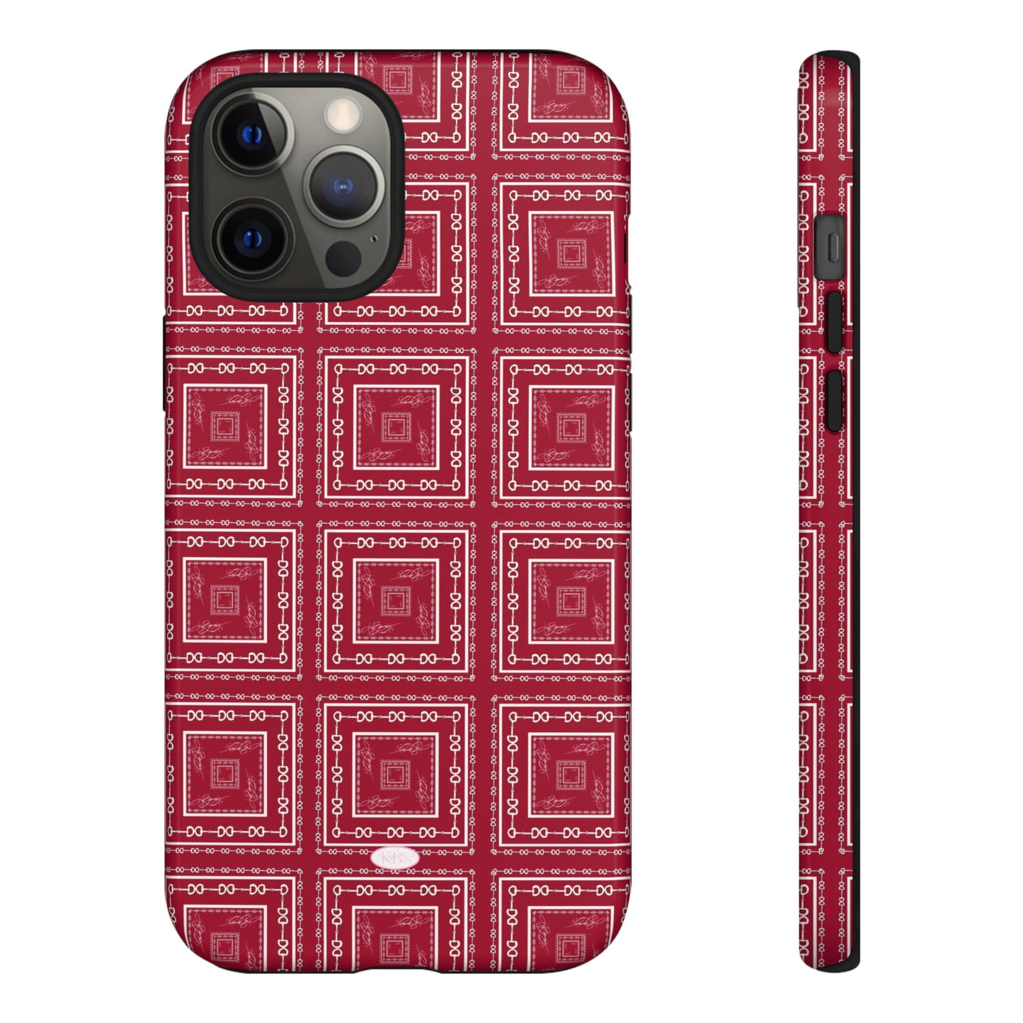 Maroon & White Horsebit Tough Case