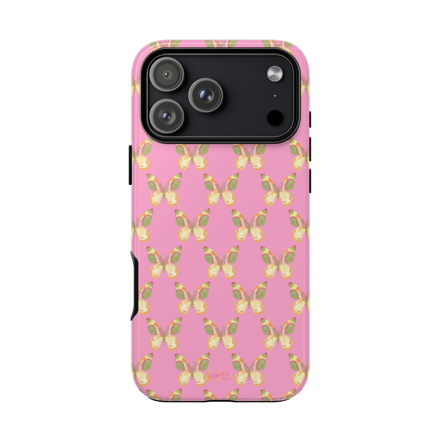 Flutter Pattern Tough Case - Pink