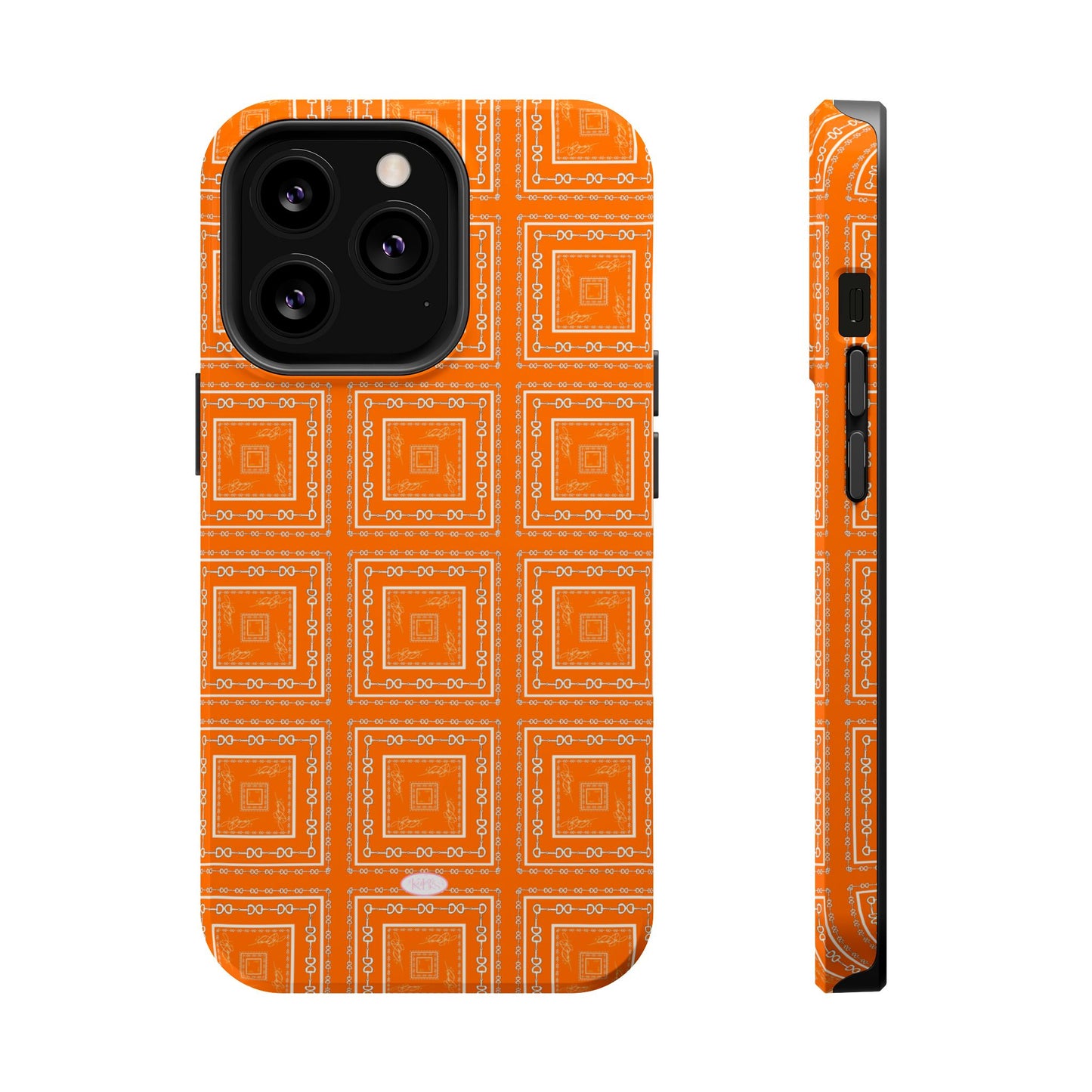 Orange & White Horsebit MagSafe Case
