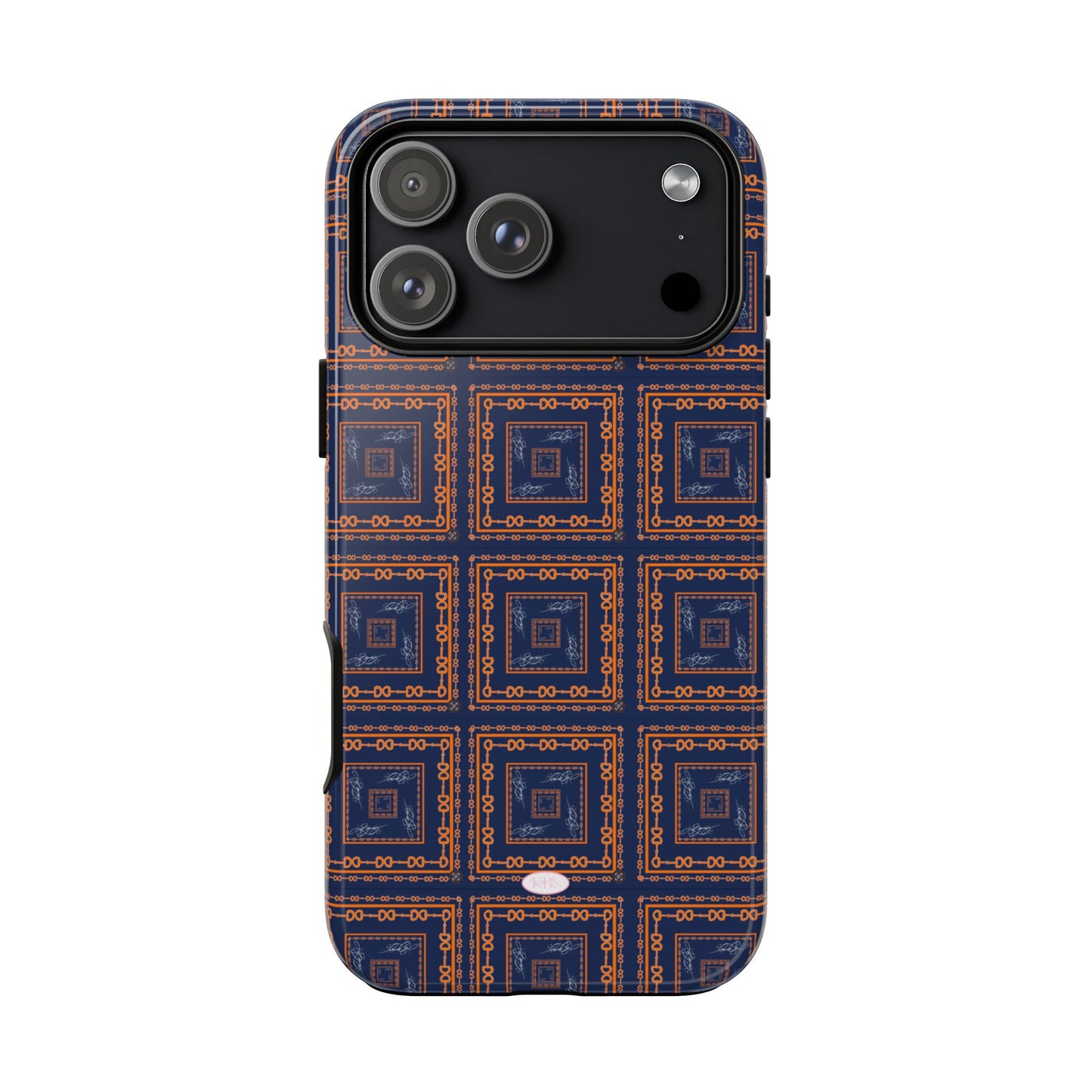 Navy & Orange Horsebit Tough Case