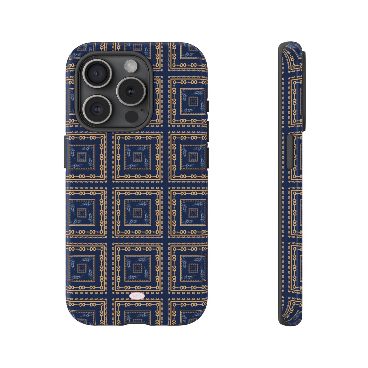 Navy & Gold Horsebit Tough Case