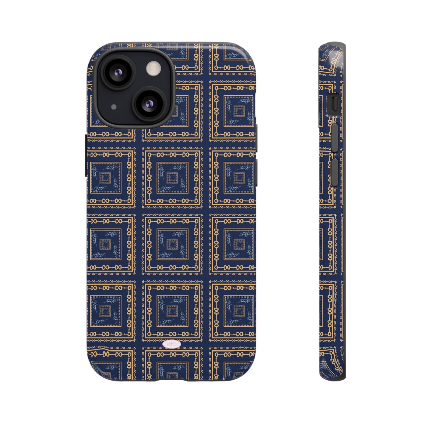 Navy & Gold Horsebit Tough Case