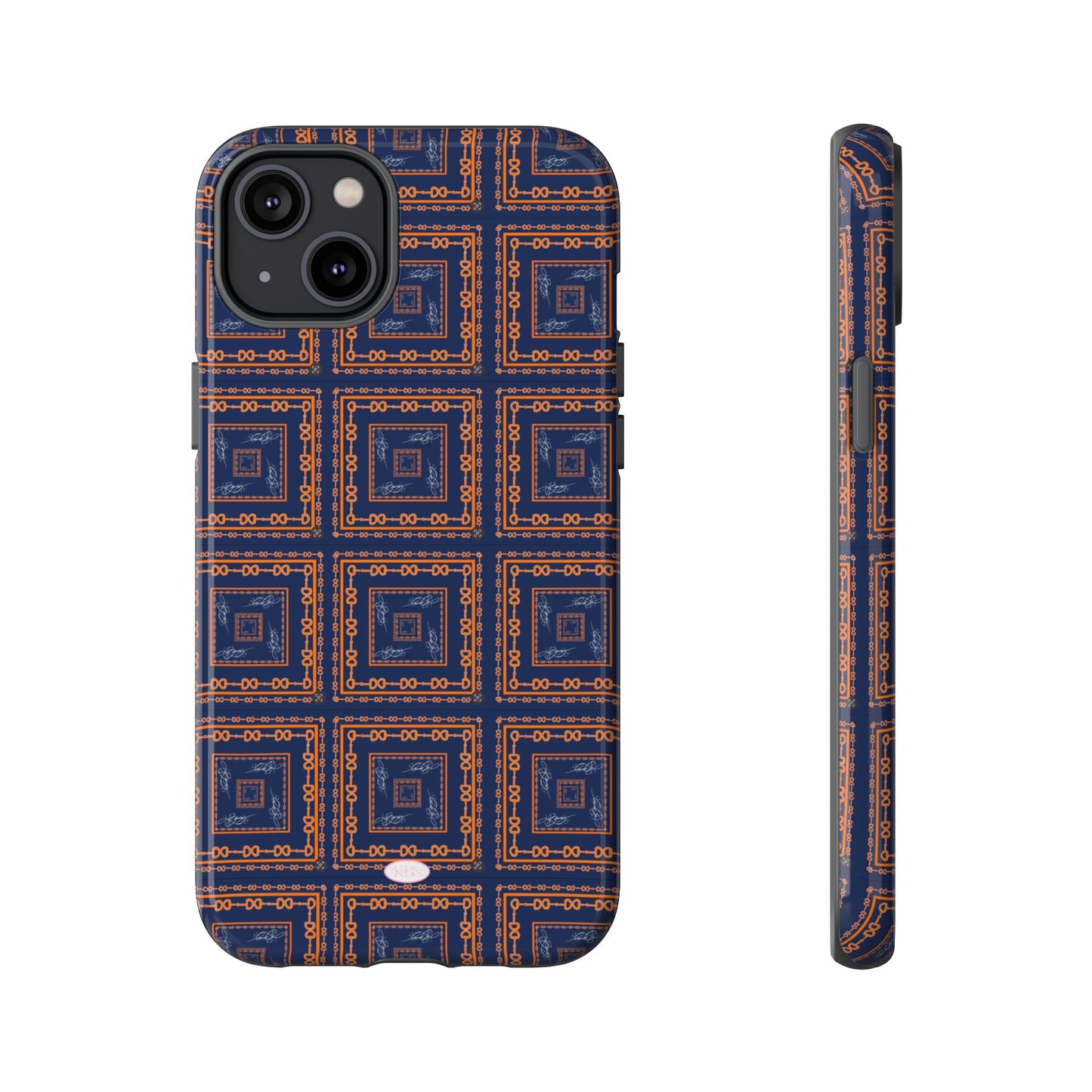 Navy & Orange Horsebit Tough Case