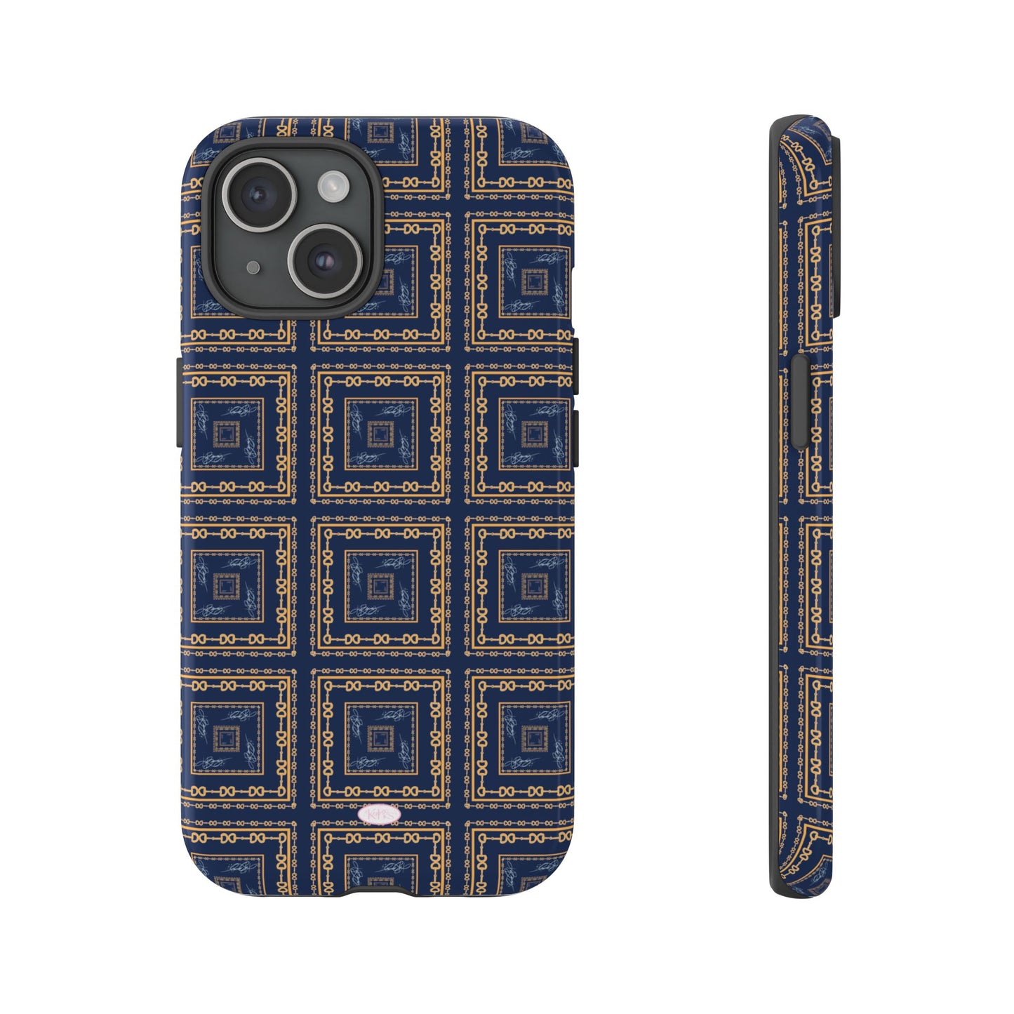 Navy & Gold Horsebit Tough Case
