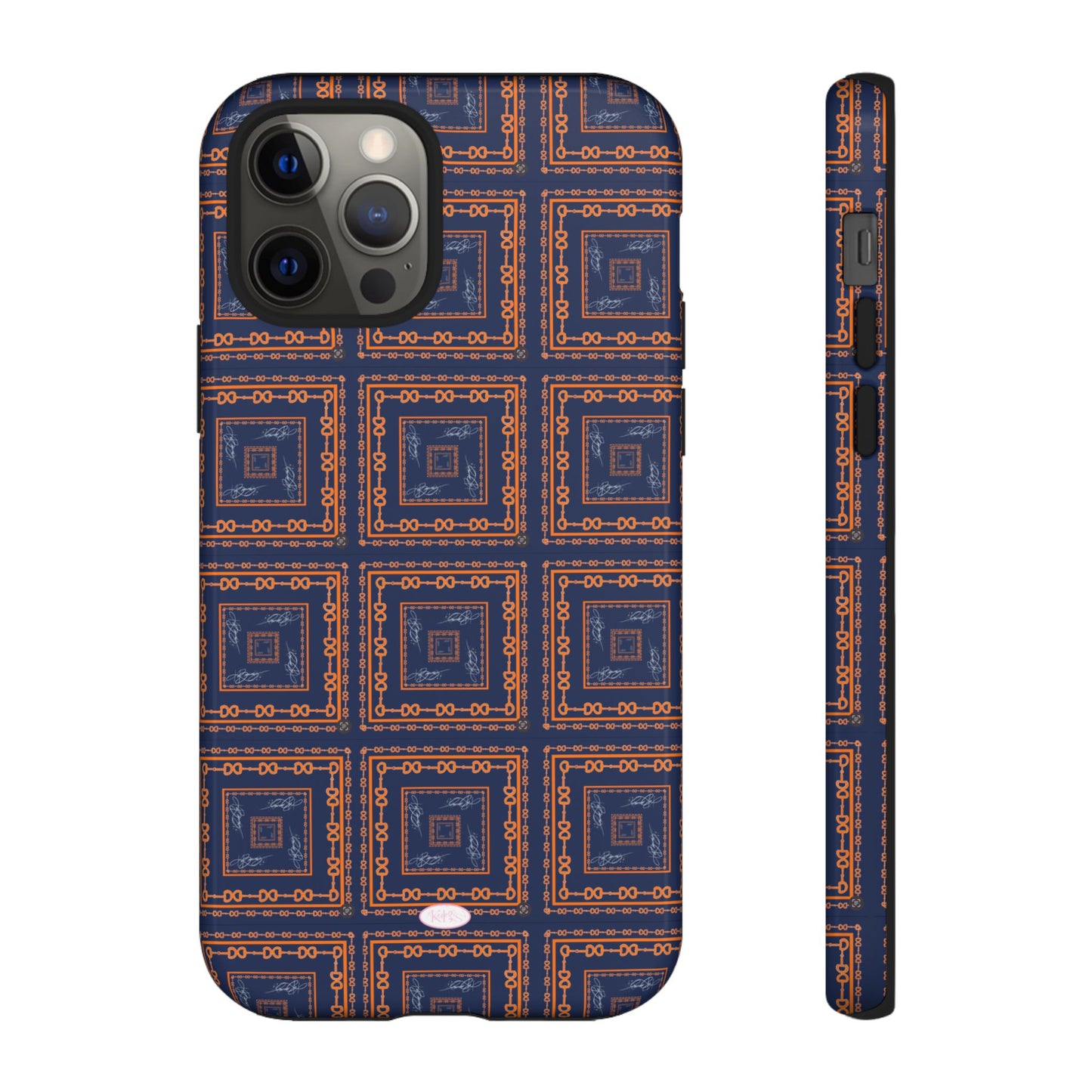 Navy & Orange Horsebit Tough Case