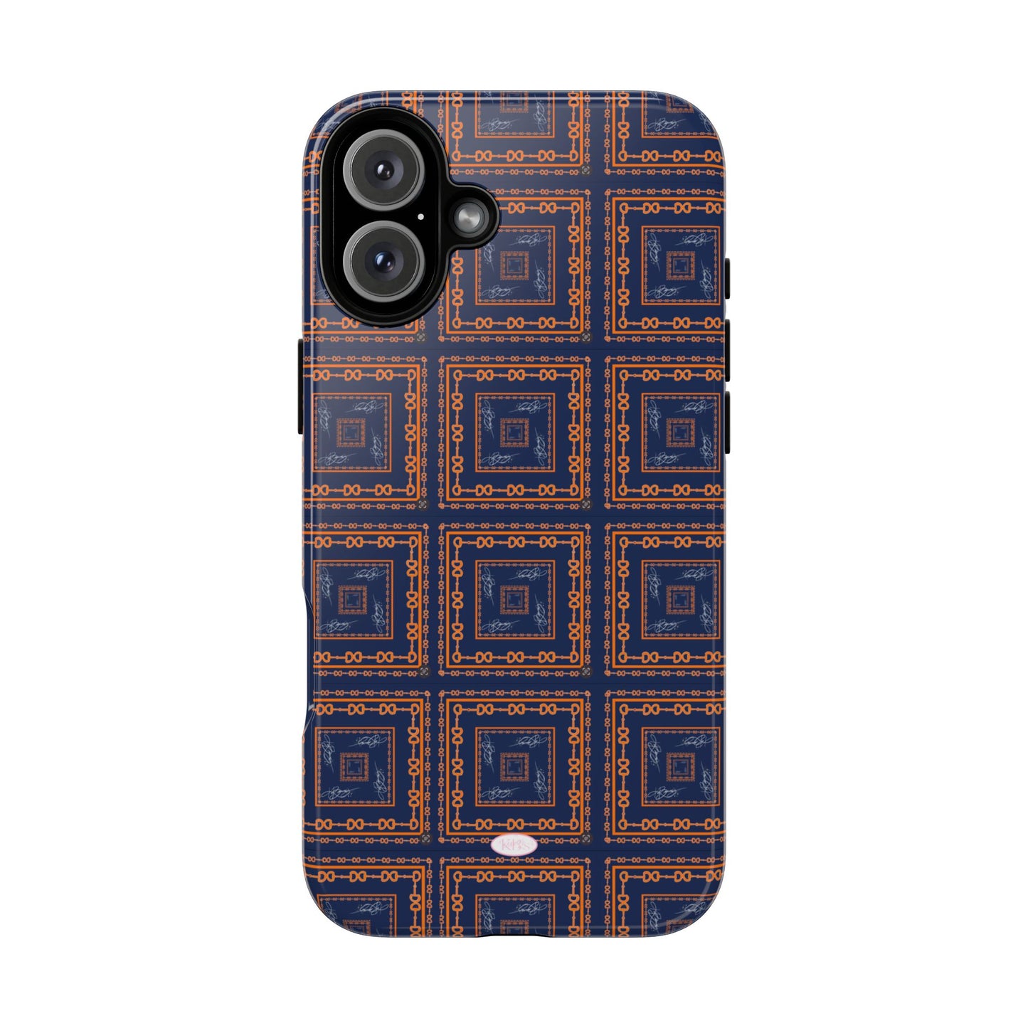 Navy & Orange Horsebit Tough Case