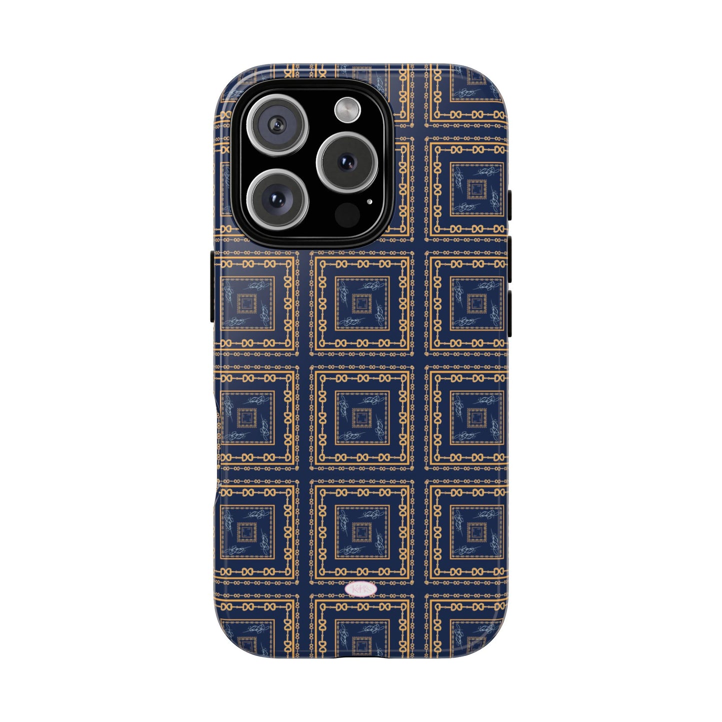 Navy & Gold Horsebit Tough Case