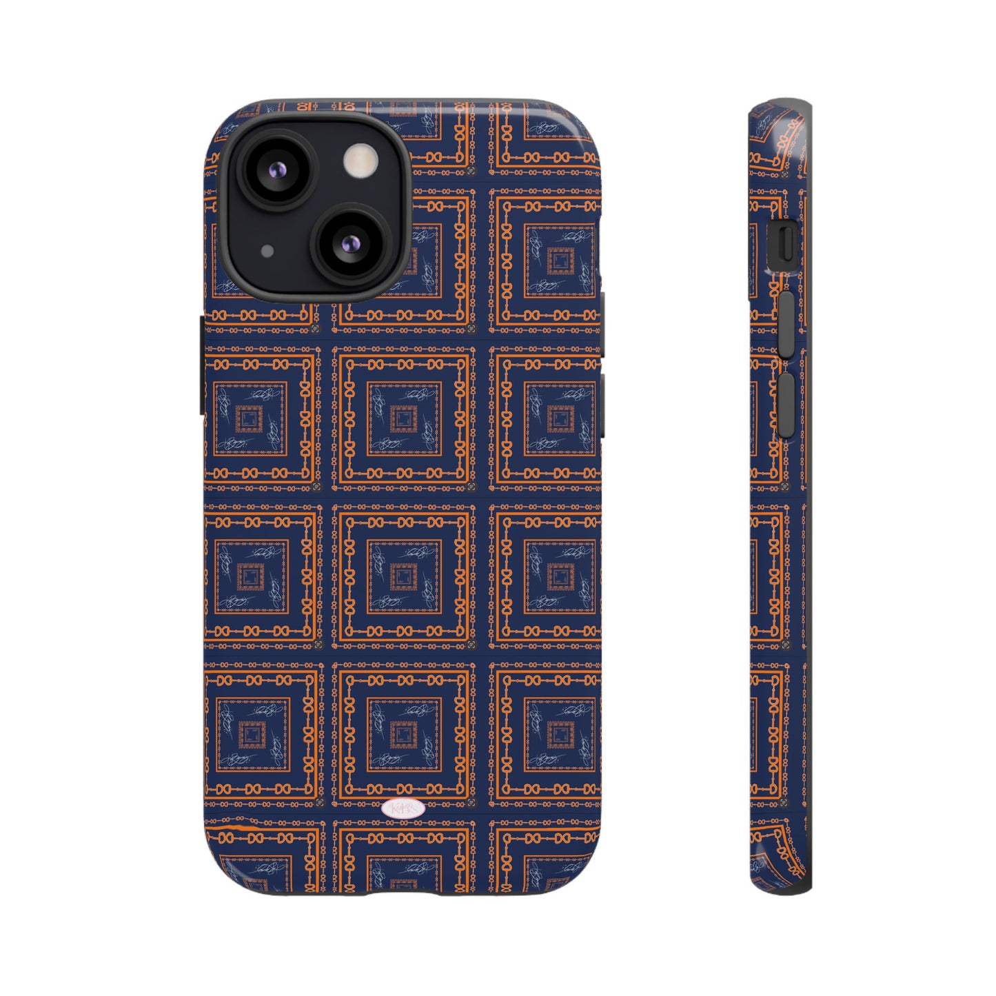 Navy & Orange Horsebit Tough Case