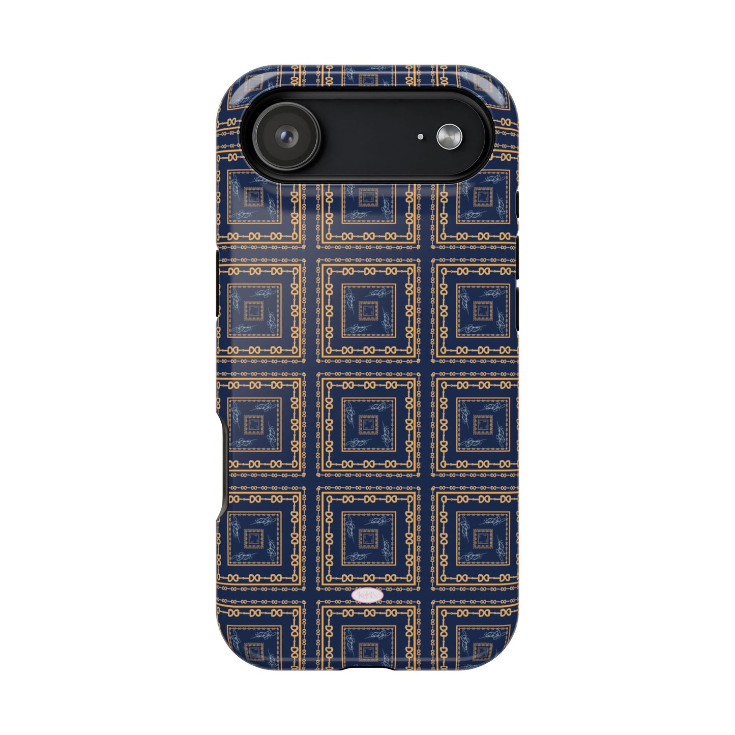 Navy & Gold Horsebit Mag Safe Case