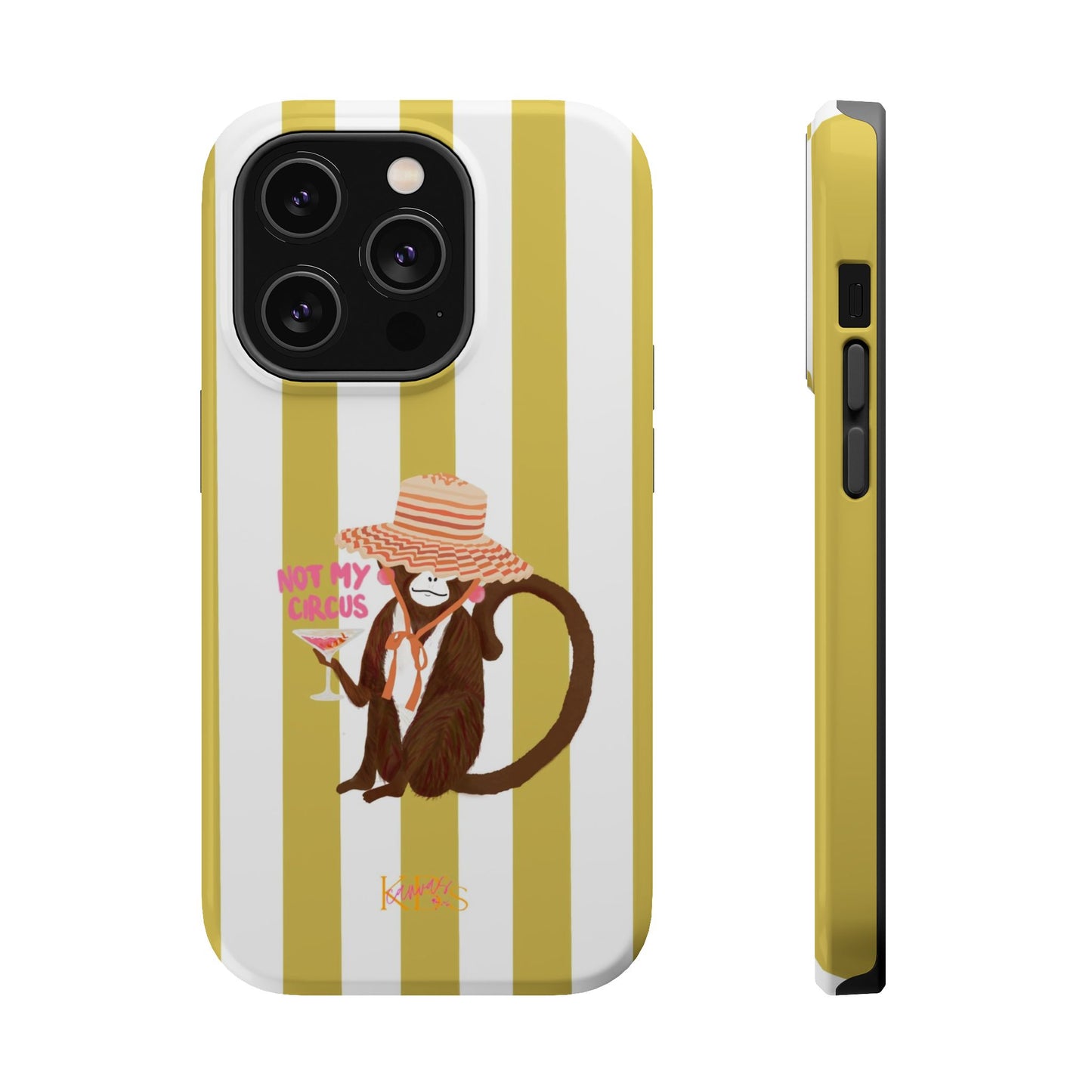 Not My Circus Mag Safe Case - Green Stripe