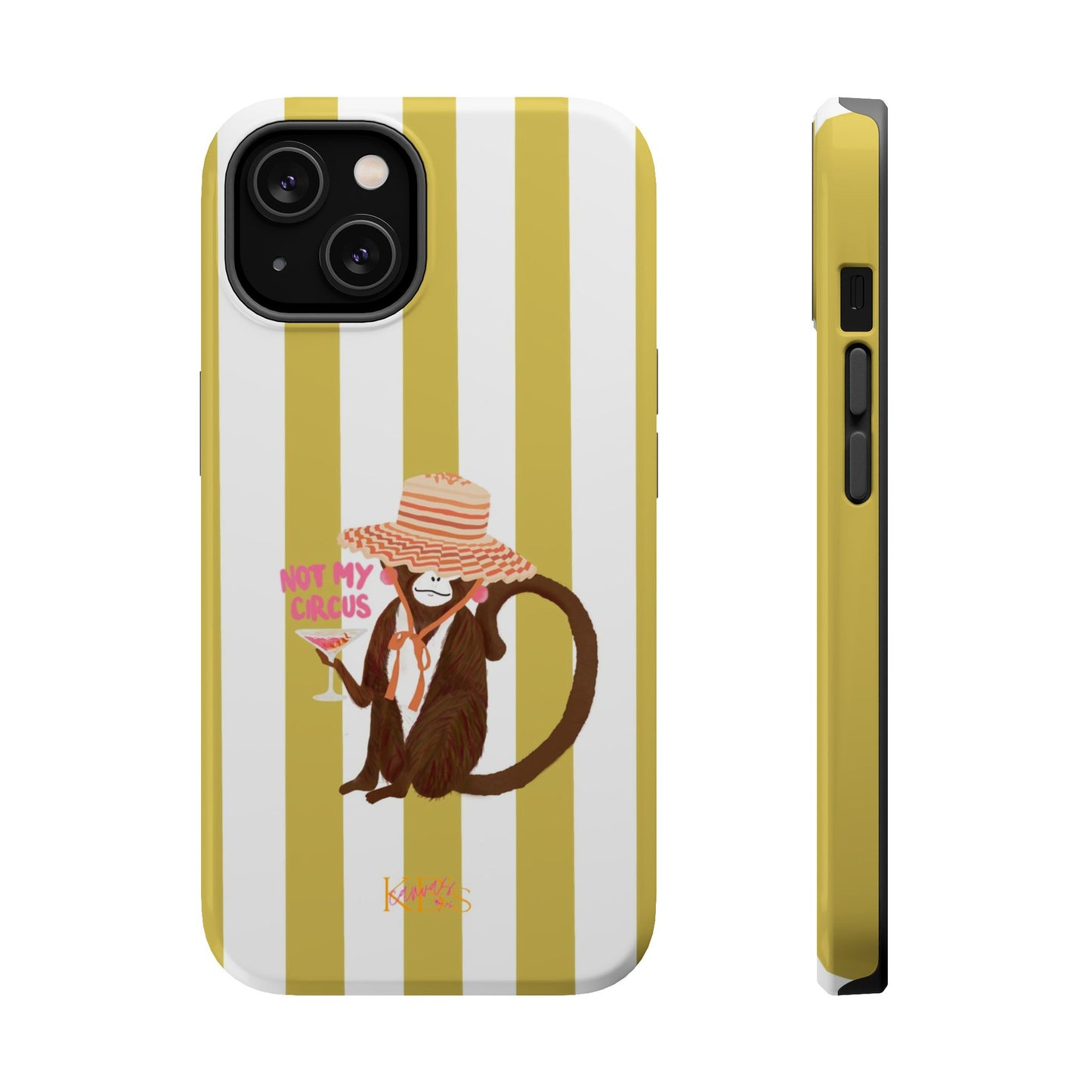 Not My Circus Mag Safe Case - Green Stripe