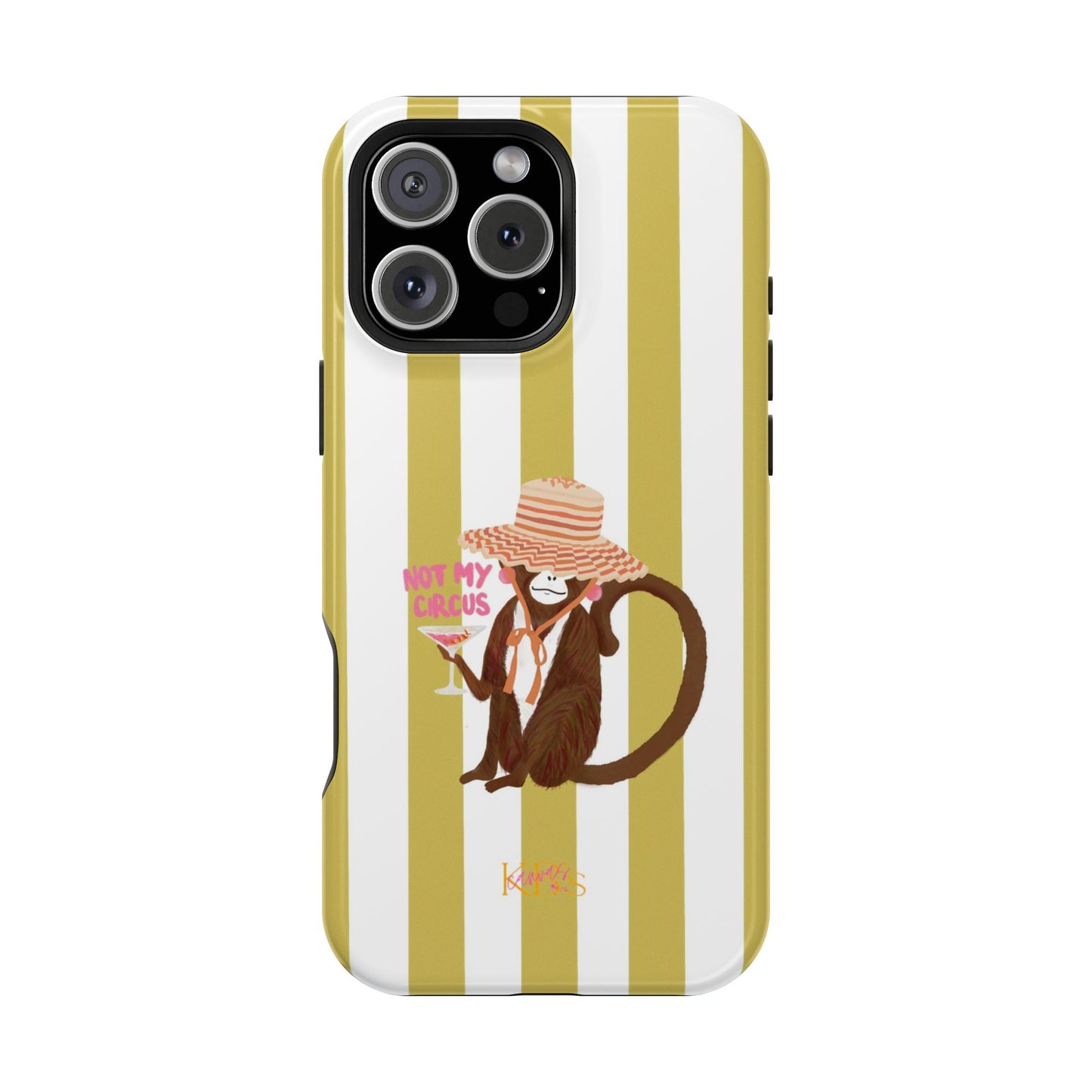 Not My Circus Mag Safe Case - Green Stripe