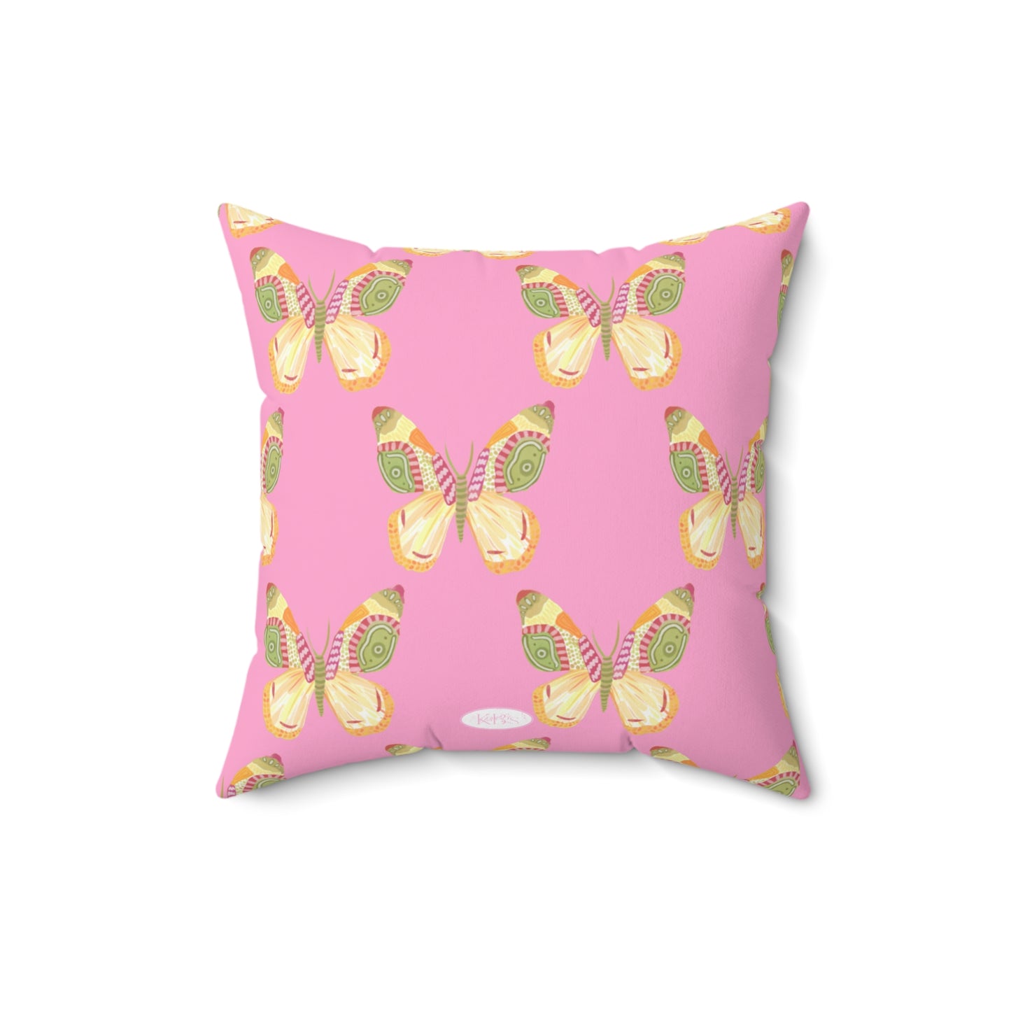 Flutter Pattern Throw Pillow - Pink