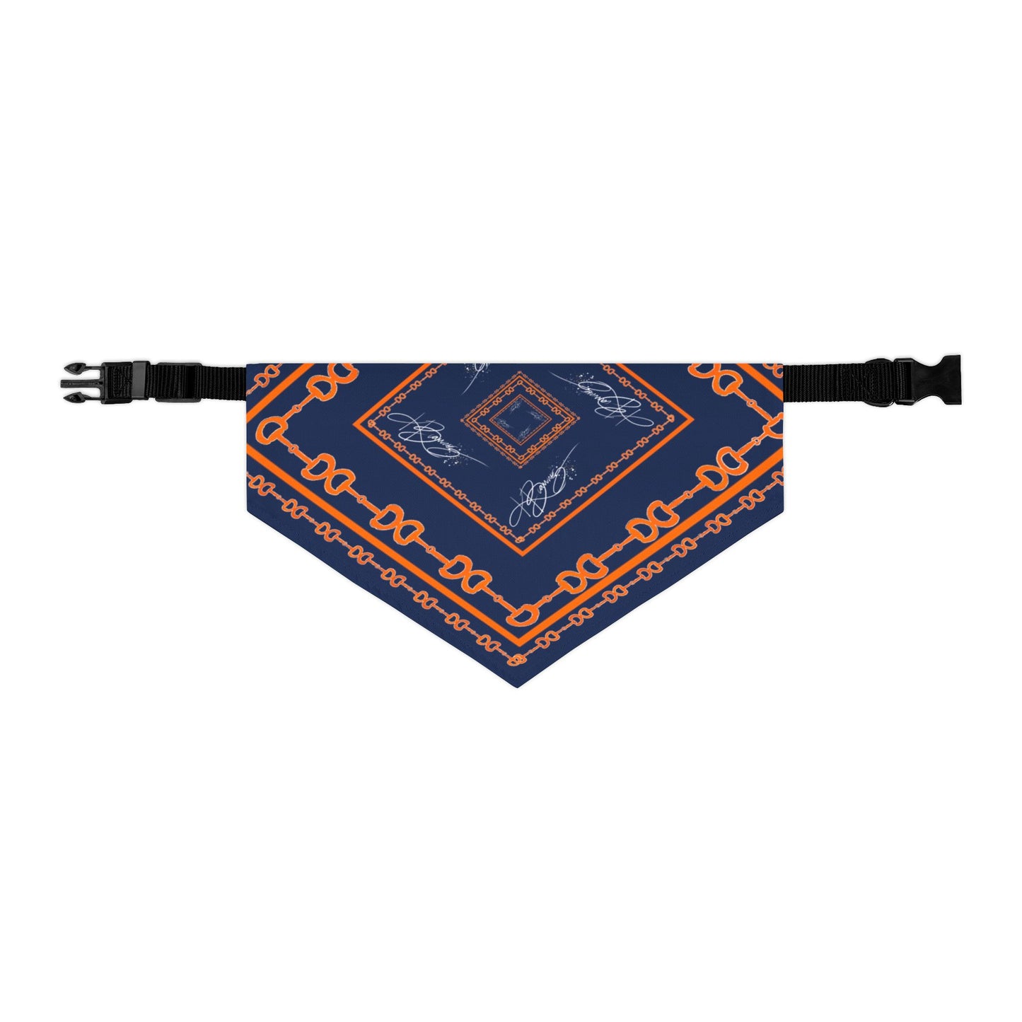Navy & Orange Dog Scarf
