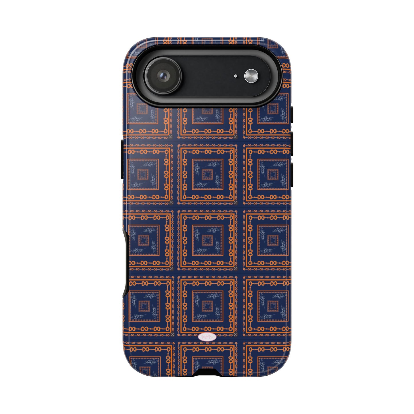 Navy & Orange Horsebit Tough Case