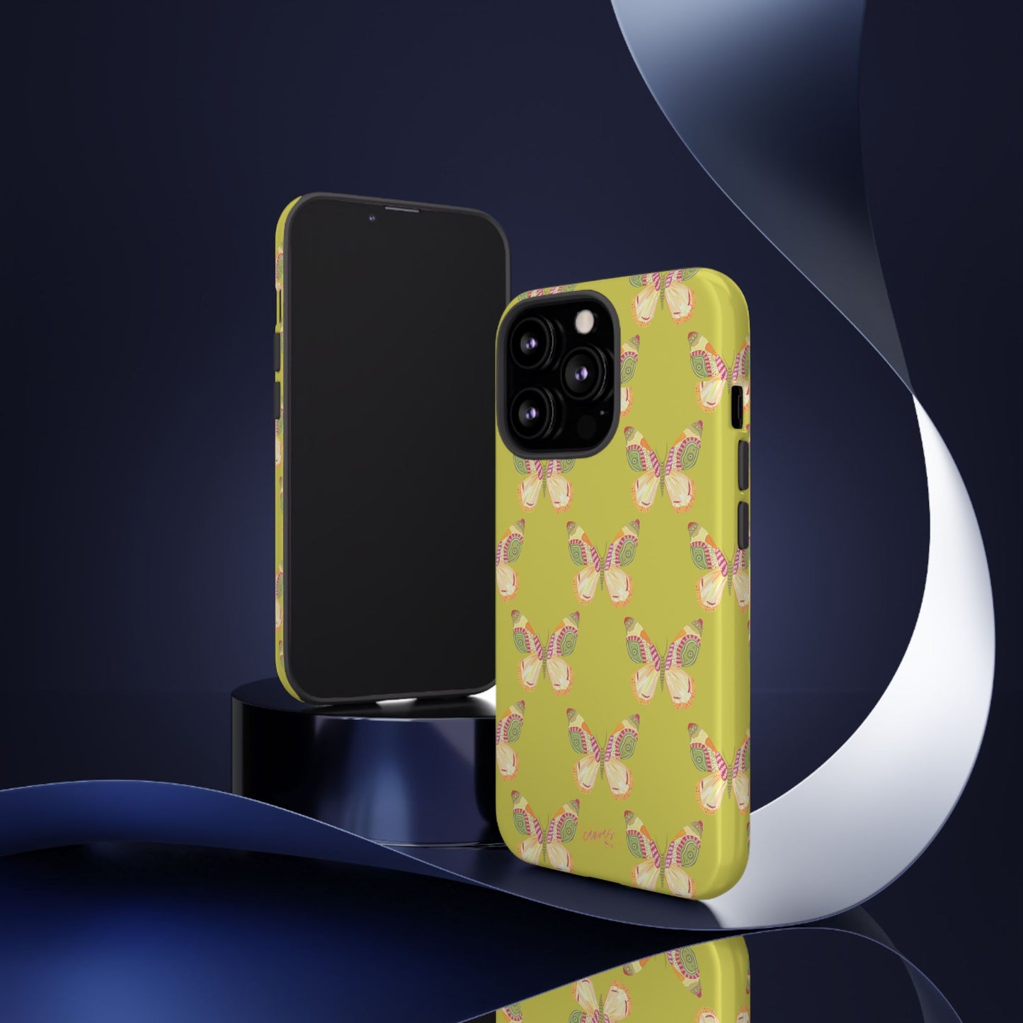 Flutter Pattern Tough Case - Green