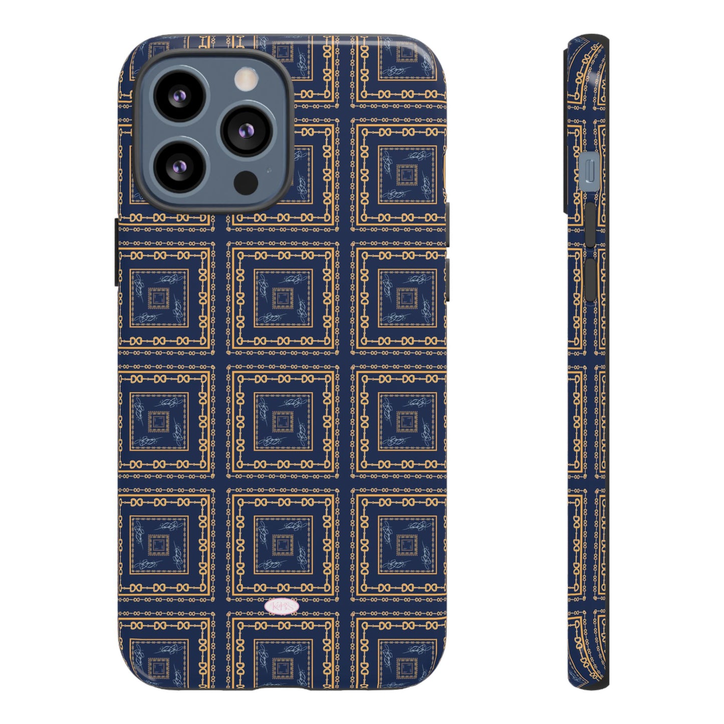 Navy & Gold Horsebit Tough Case