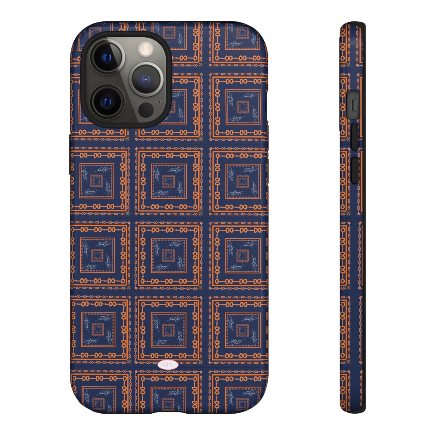 Navy & Orange Horsebit Tough Case