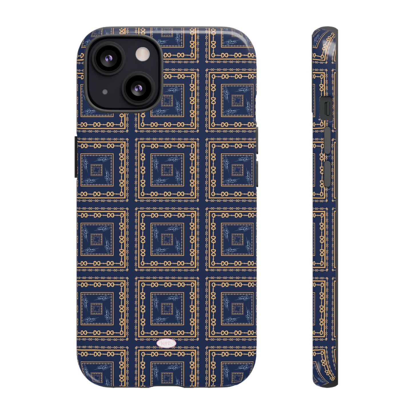 Navy & Gold Horsebit Tough Case