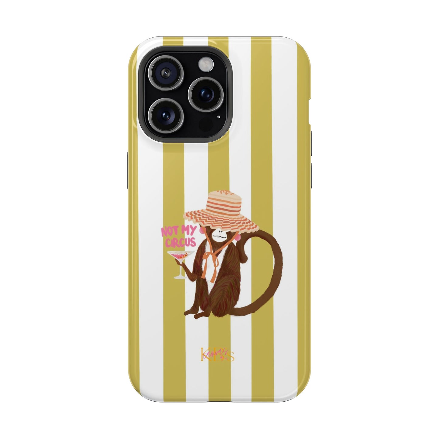 Not My Circus Mag Safe Case - Green Stripe
