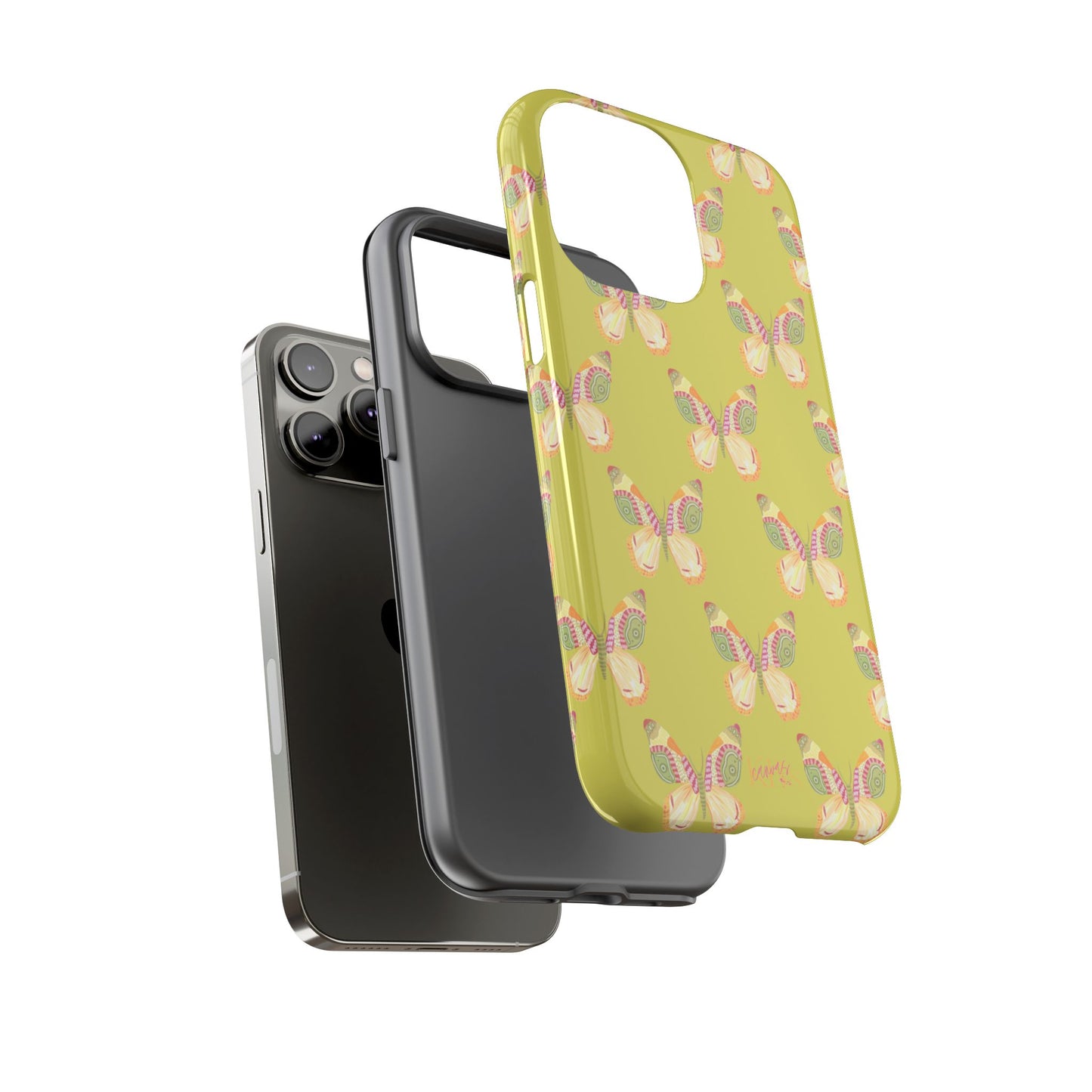 Flutter Pattern Tough Case - Green