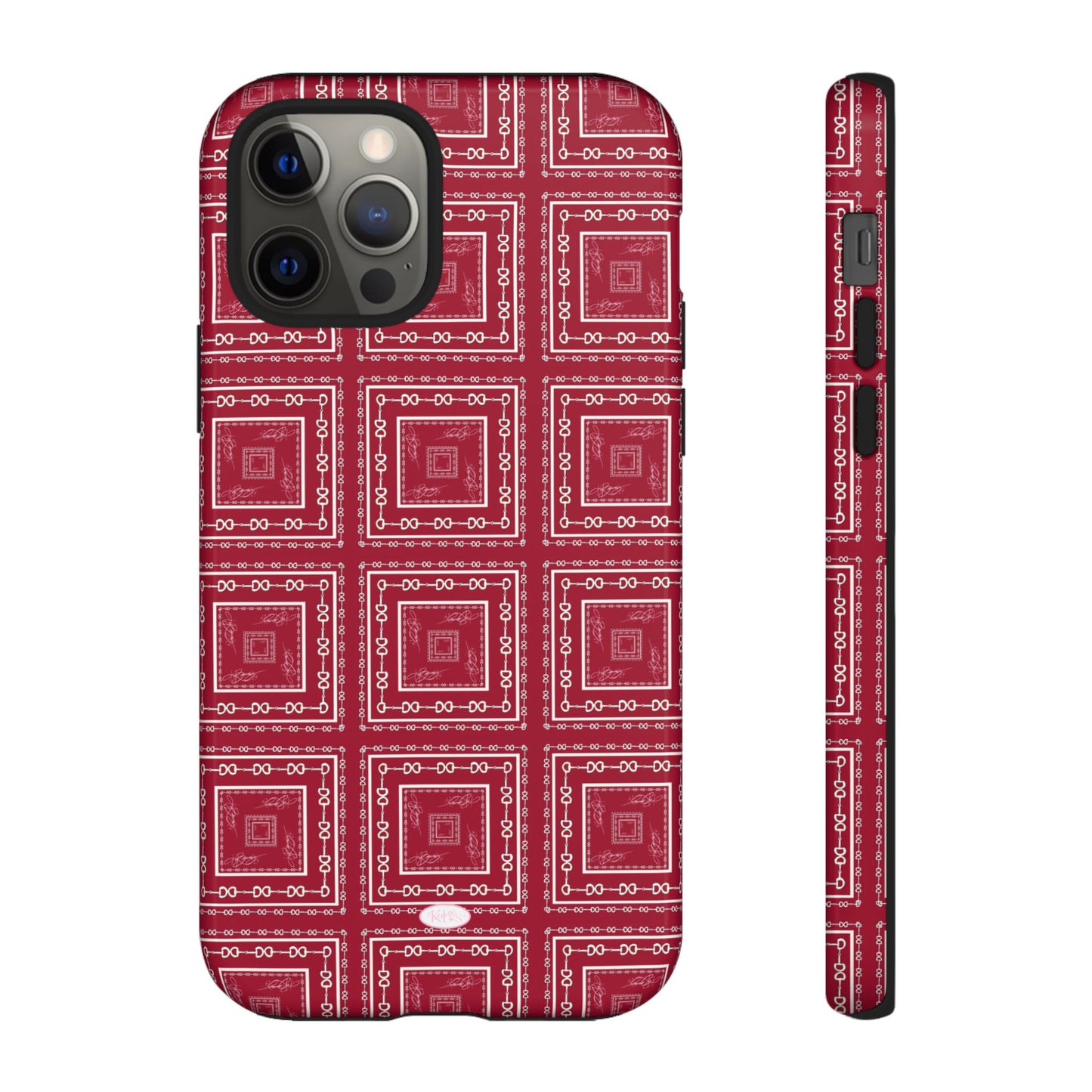 Maroon & White Horsebit Tough Case