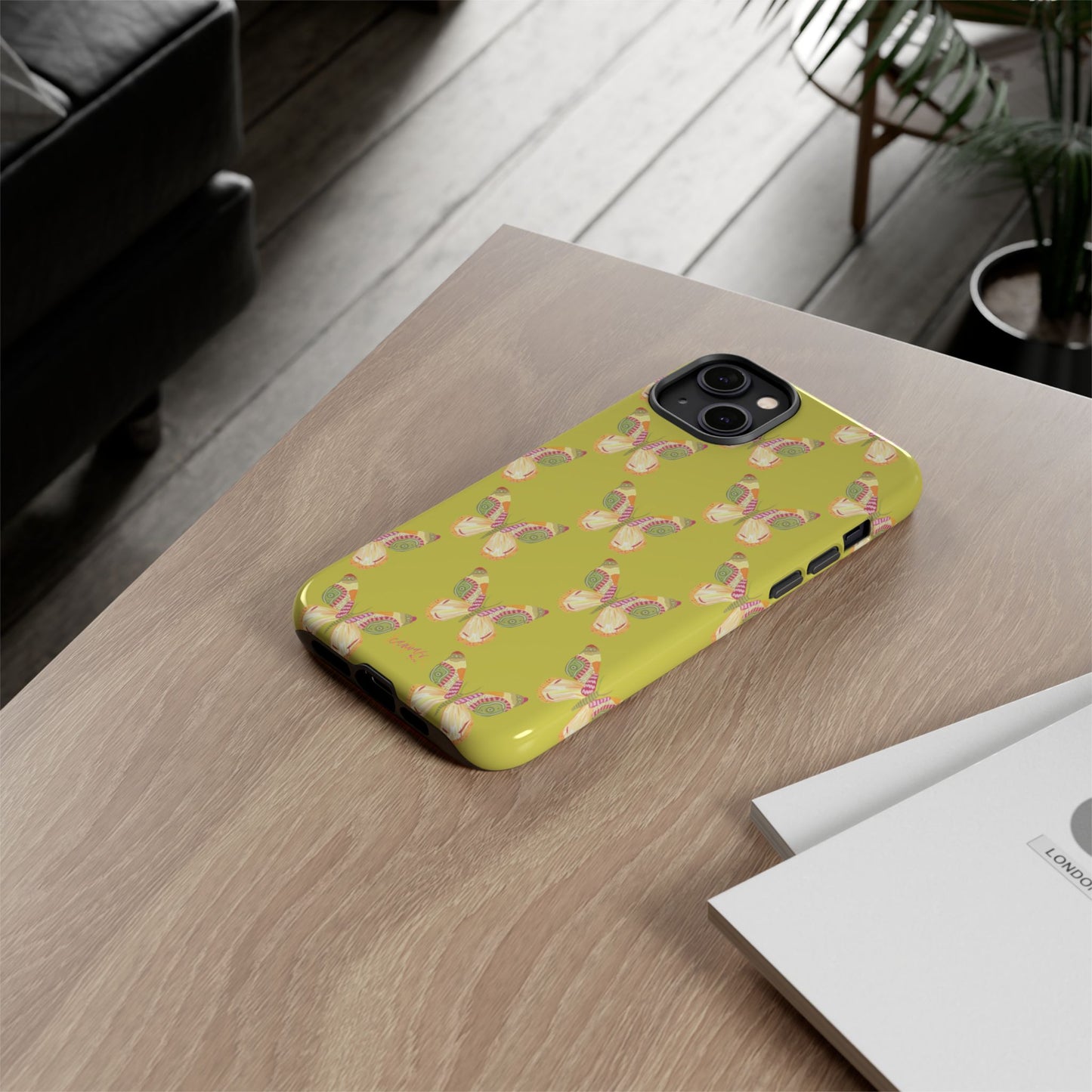 Flutter Pattern Tough Case - Green
