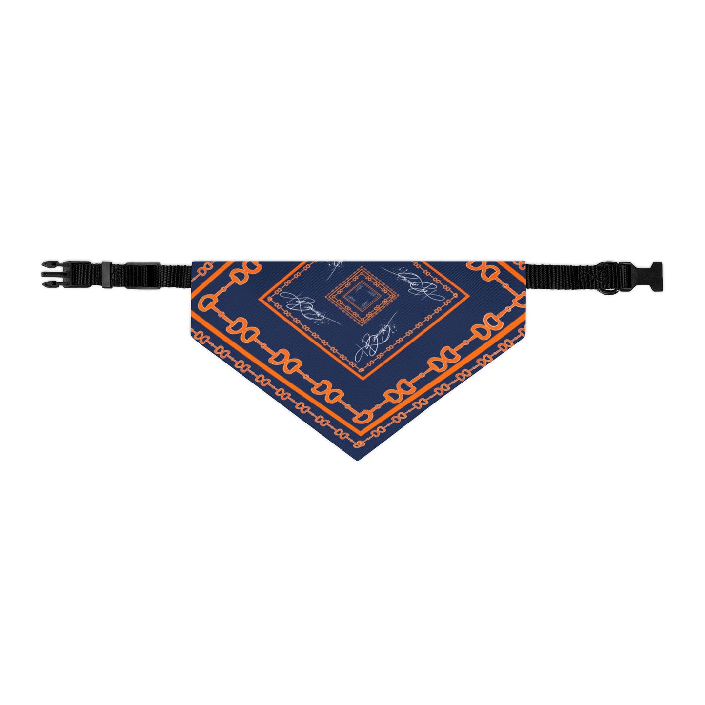 Navy & Orange Dog Scarf
