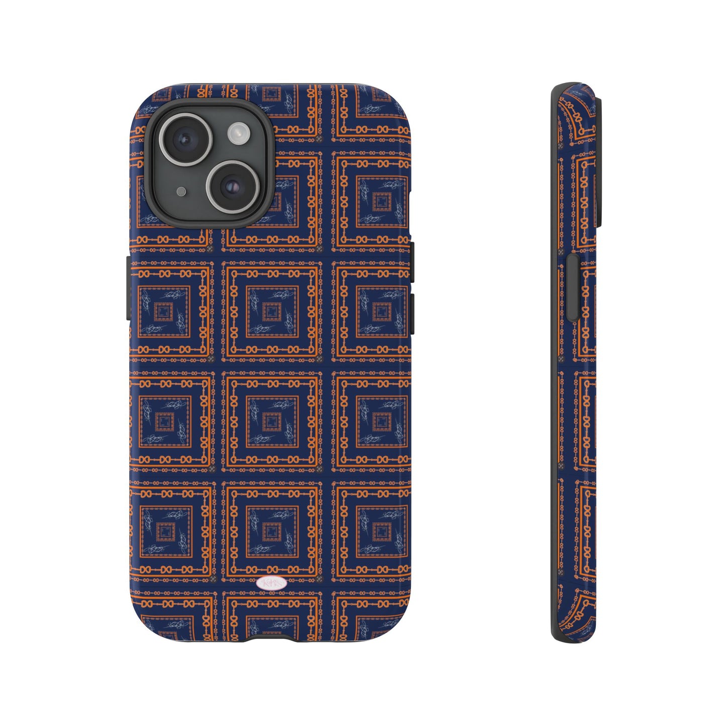 Navy & Orange Horsebit Tough Case