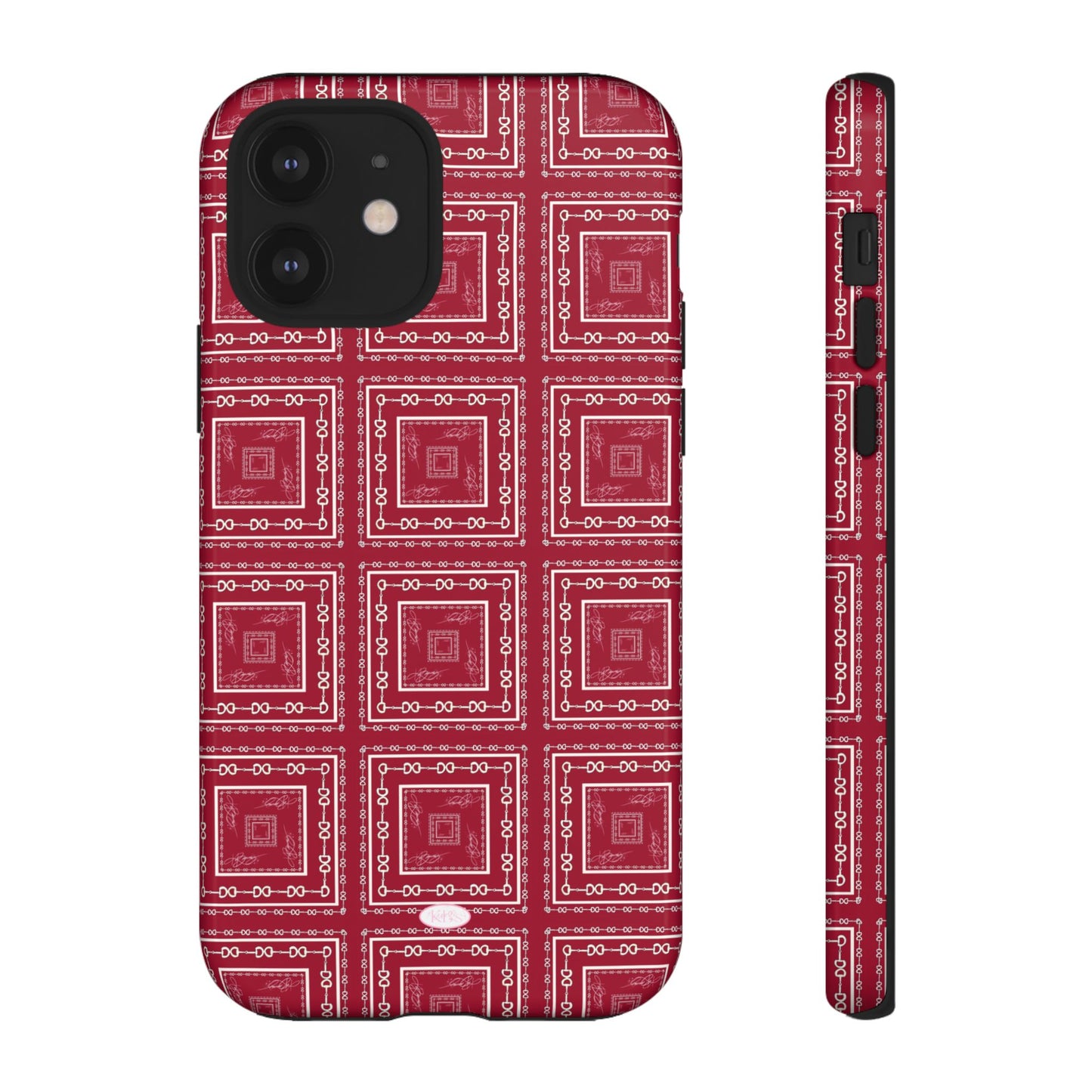 Maroon & White Horsebit Tough Case