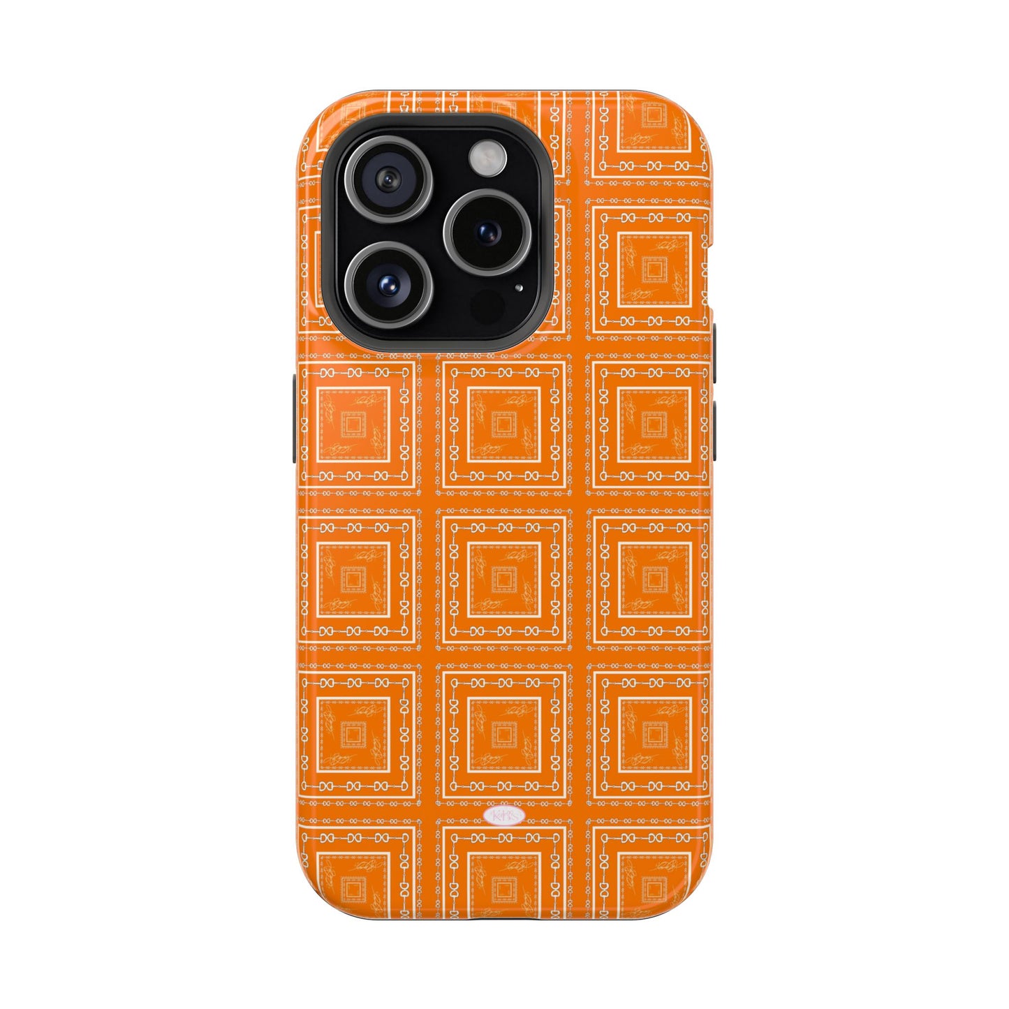 Orange & White Horsebit MagSafe Case