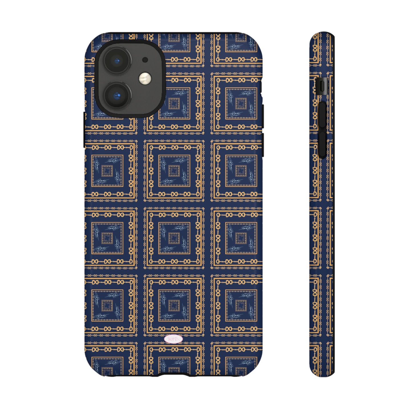 Navy & Gold Horsebit Tough Case