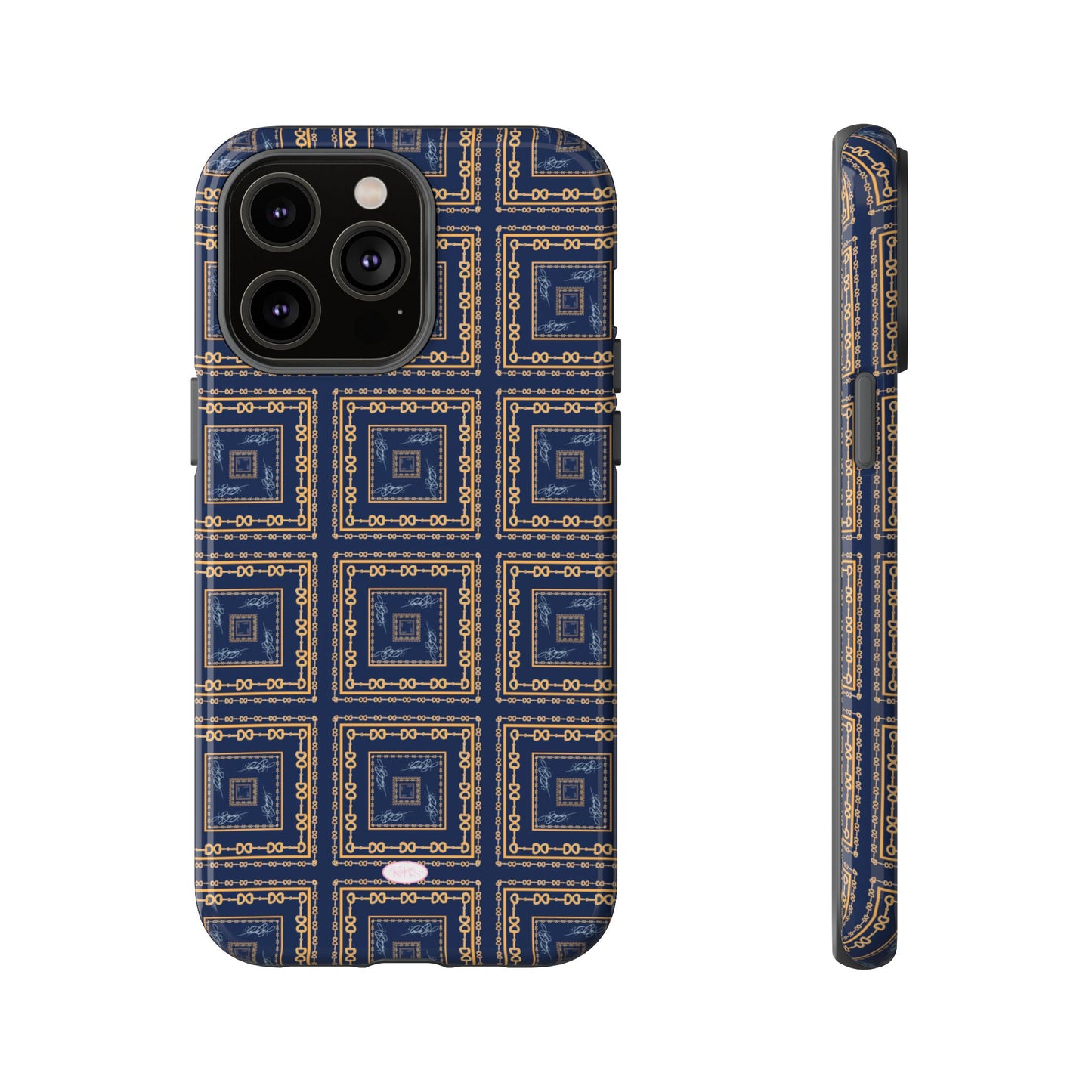 Navy & Gold Horsebit Tough Case