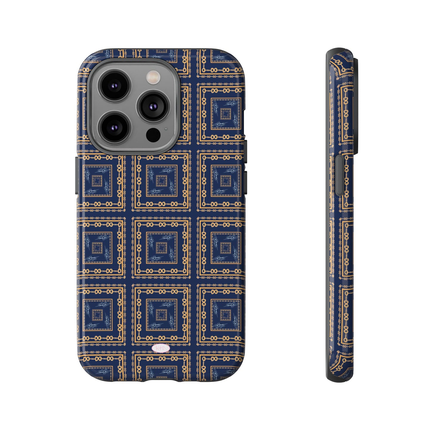 Navy & Gold Horsebit Tough Case
