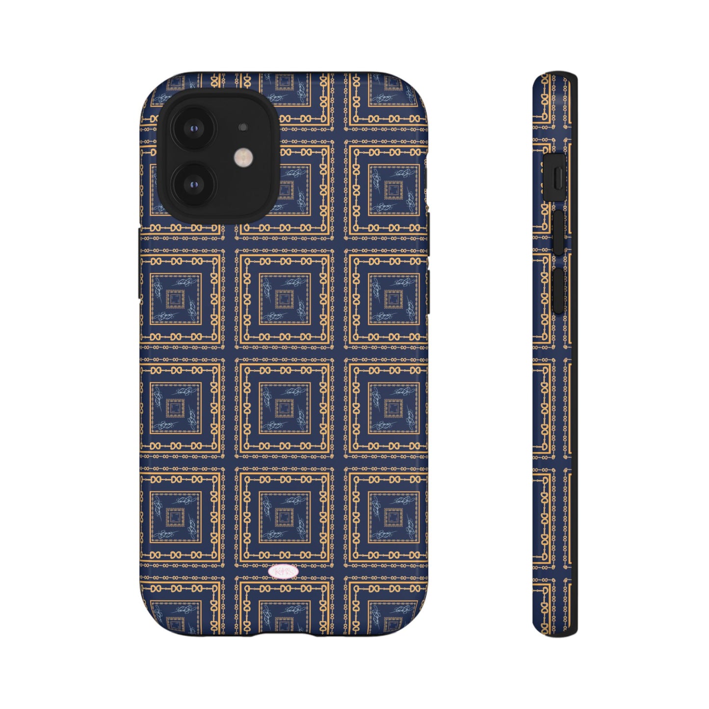 Navy & Gold Horsebit Tough Case